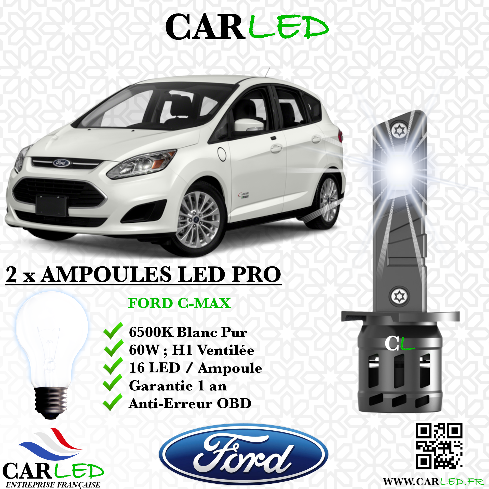 KIT AMPOULE LED FORD C-MAX