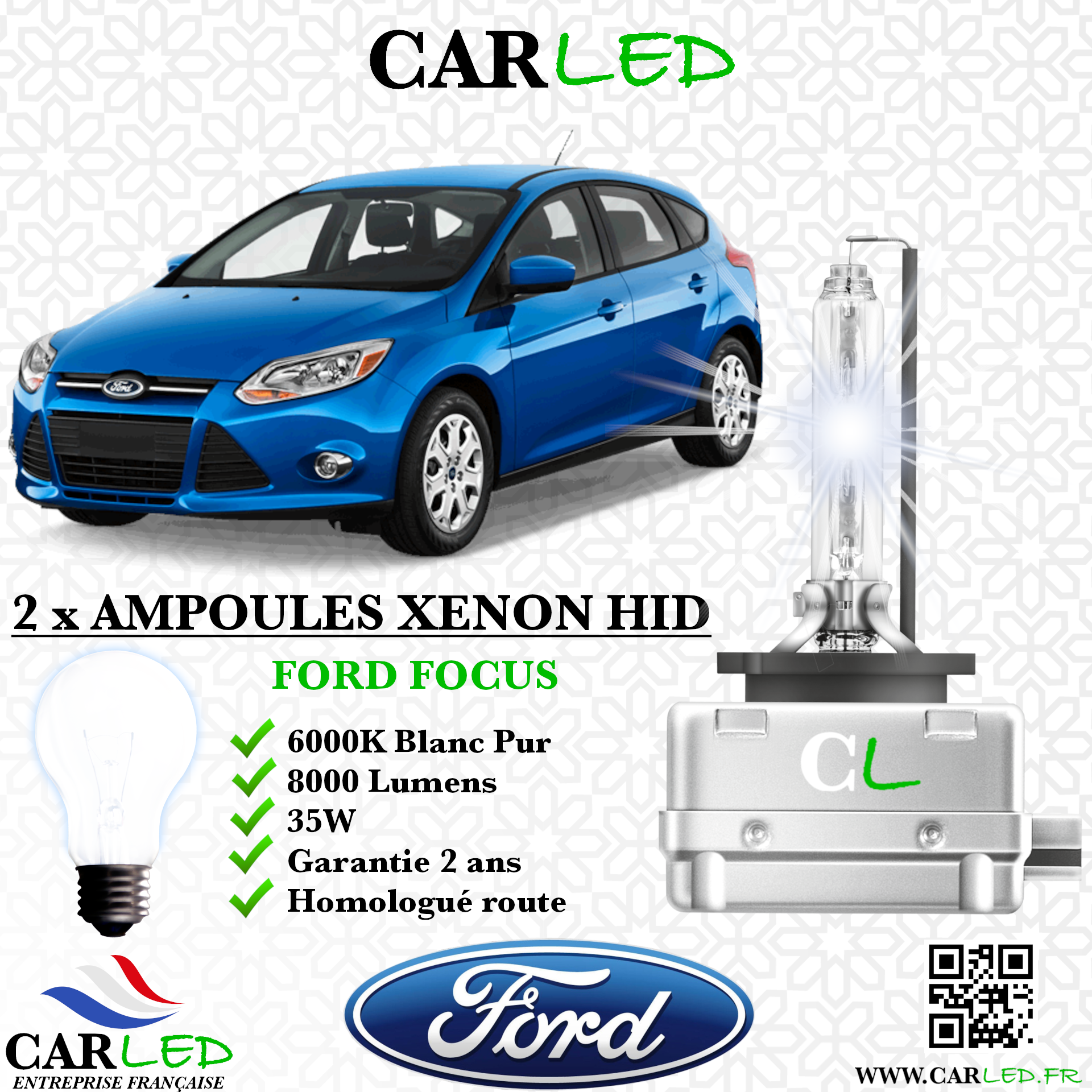 KIT AMPOULE HID XÉNON FORD FOCUS