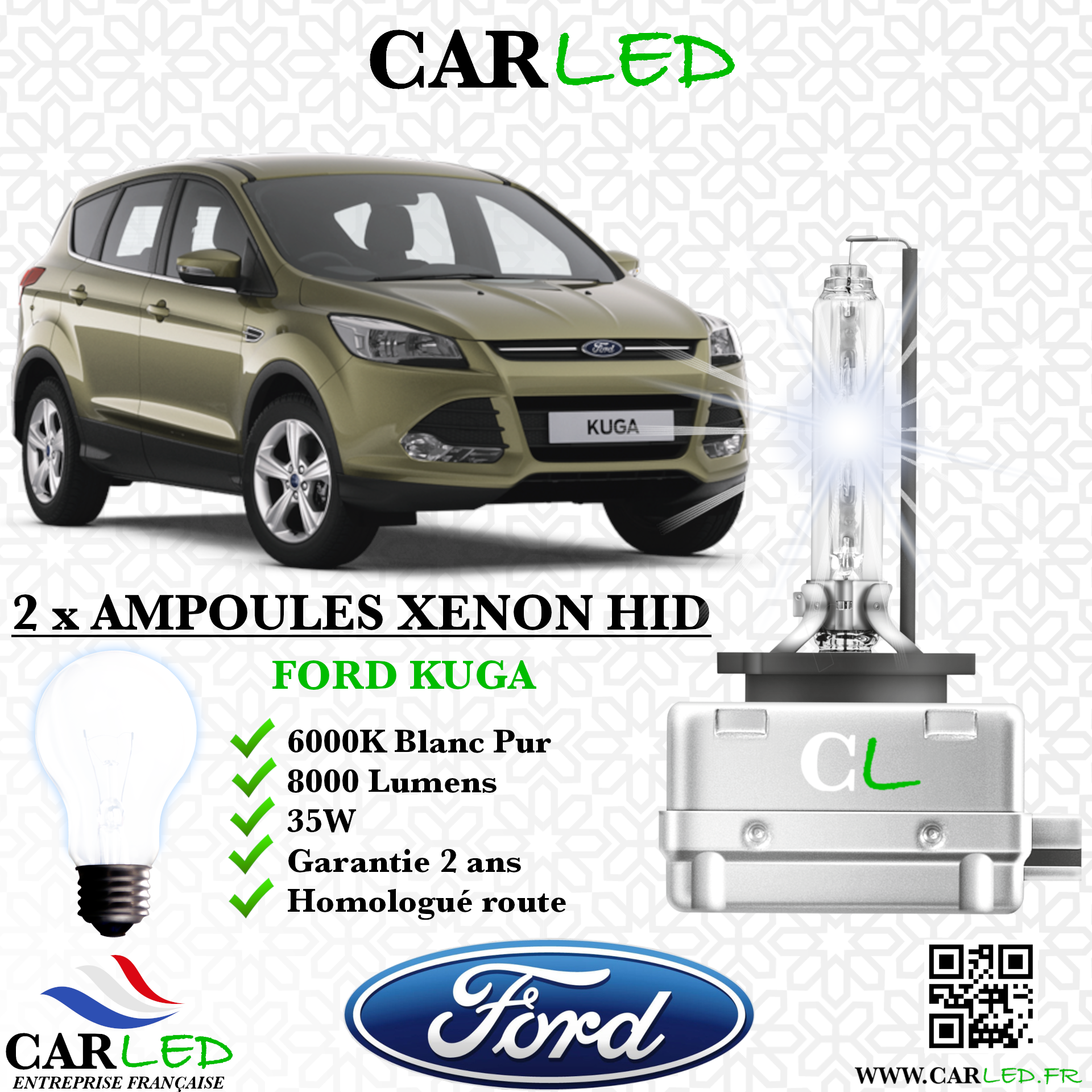 KIT AMPOULE HID XÉNON FORD KUGA