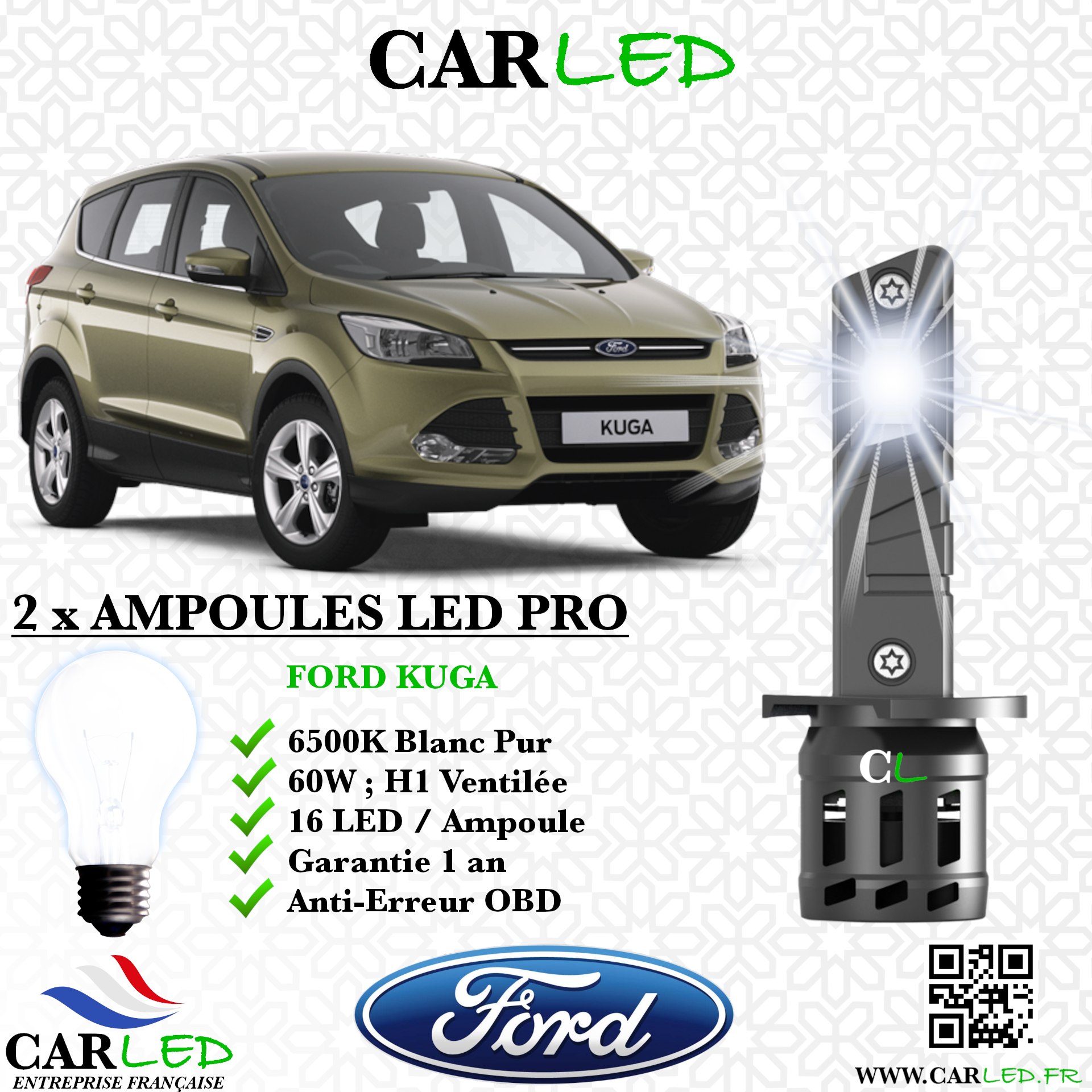 KIT AMPOULE LED FORD KUGA