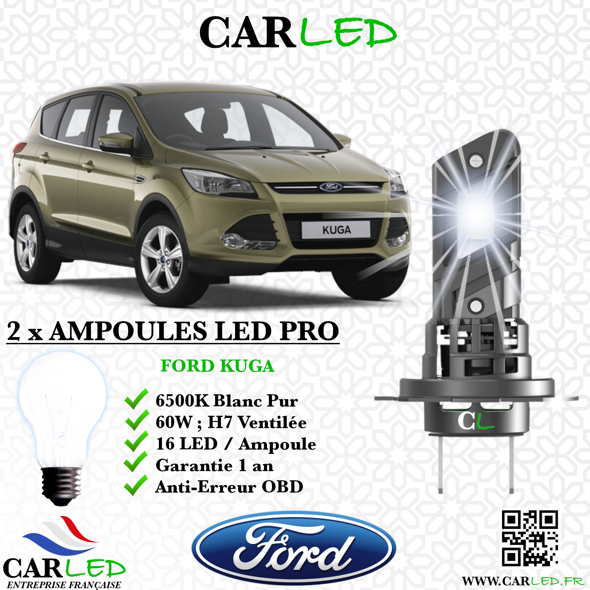 KIT AMPOULE LED FORD KUGA
