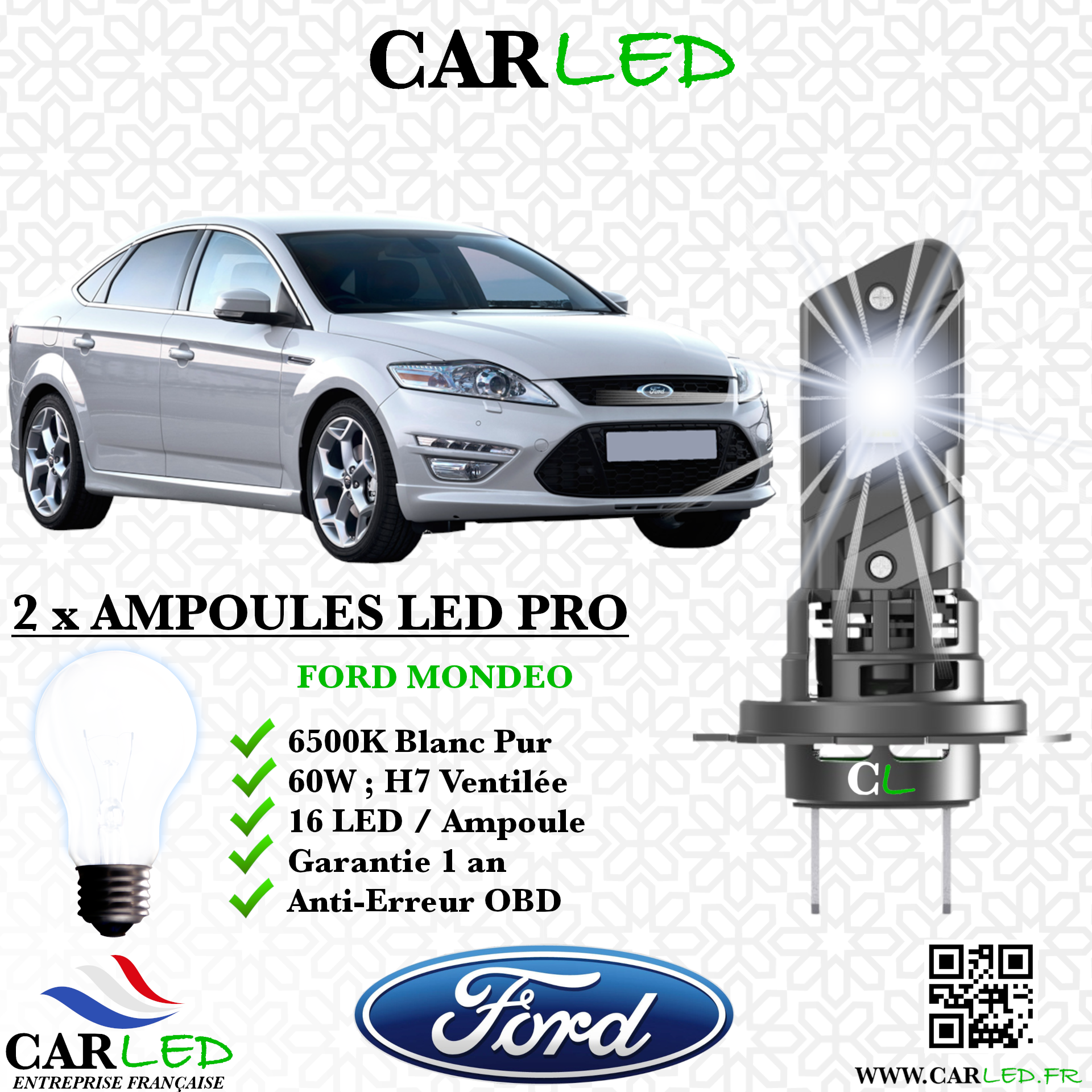 KIT AMPOULE LED FORD MONDEO