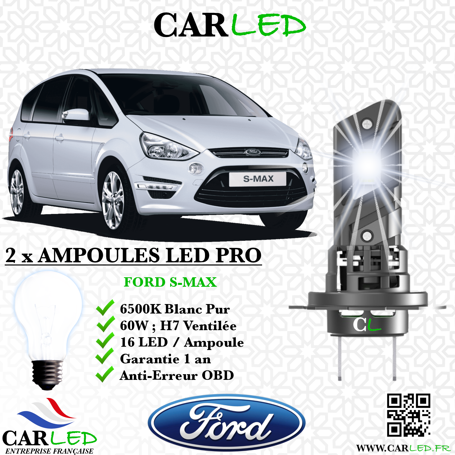 KIT AMPOULE LED FORD S-MAX