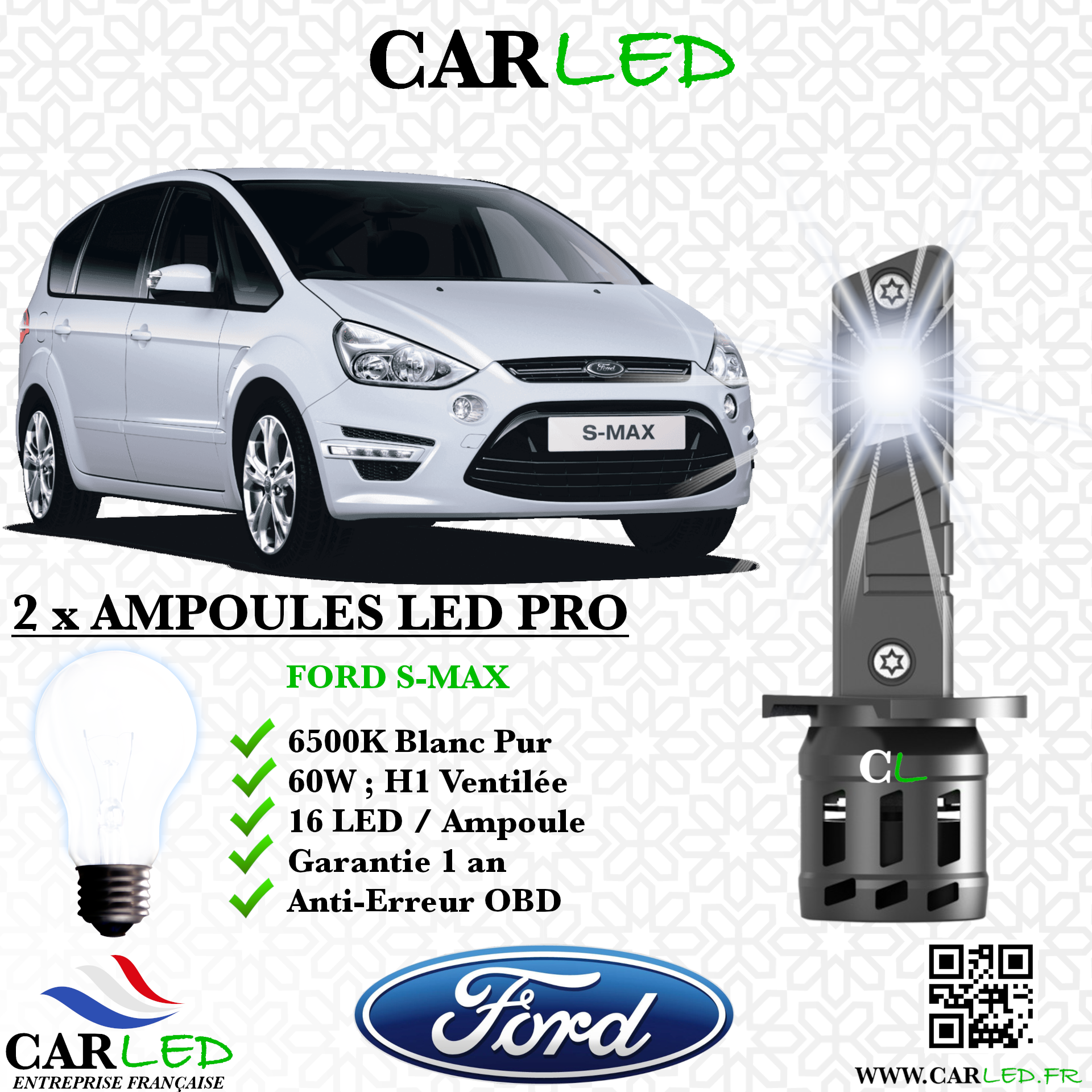 KIT AMPOULE LED FORD S-MAX