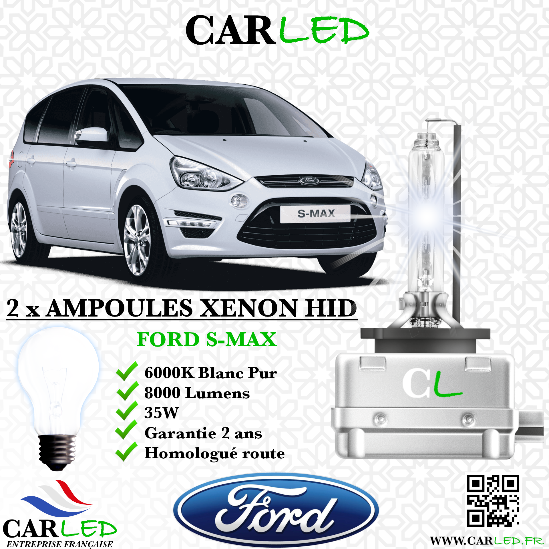 KIT AMPOULE HID XÉNON FORD S-MAX