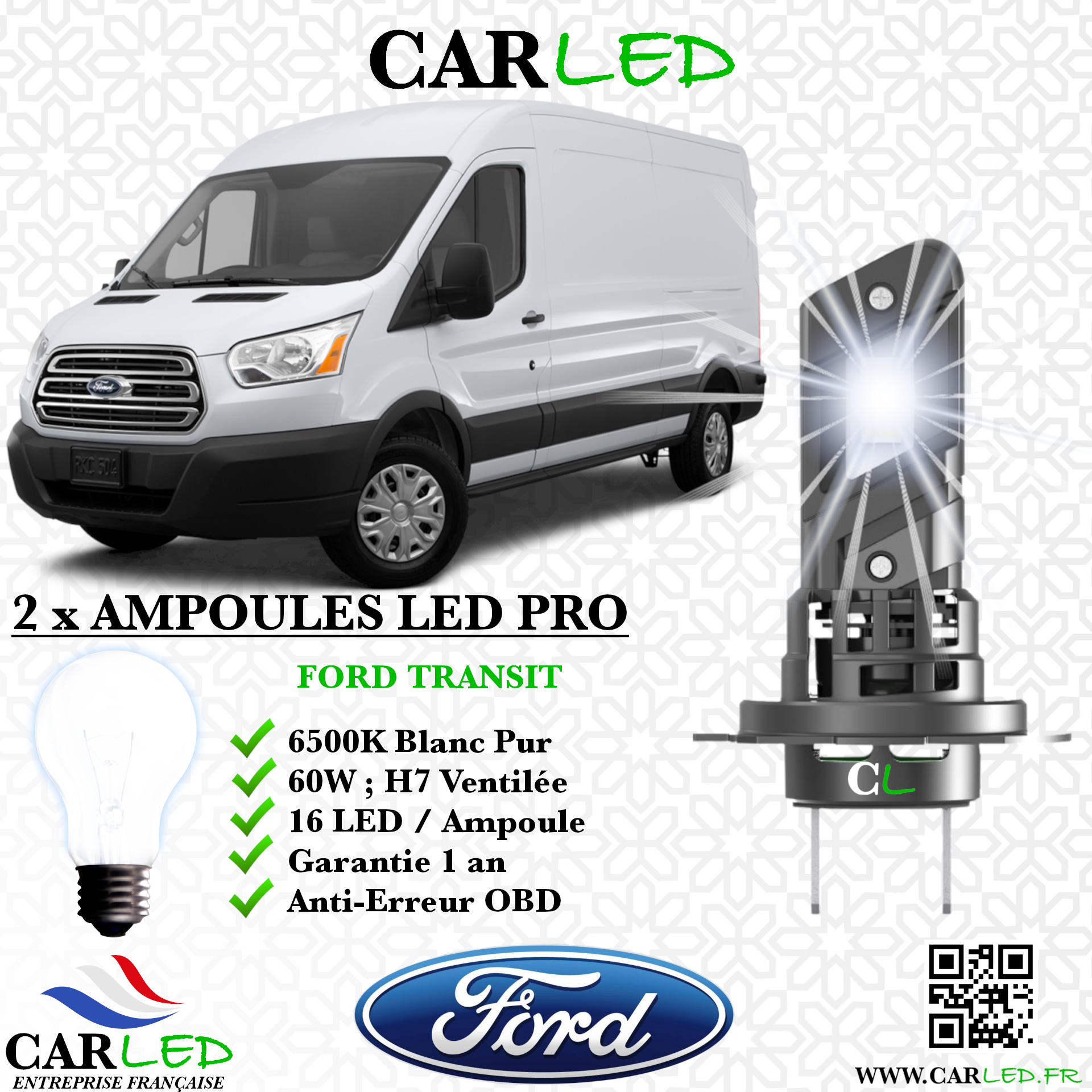 KIT AMPOULE LED FORD TRANSIT