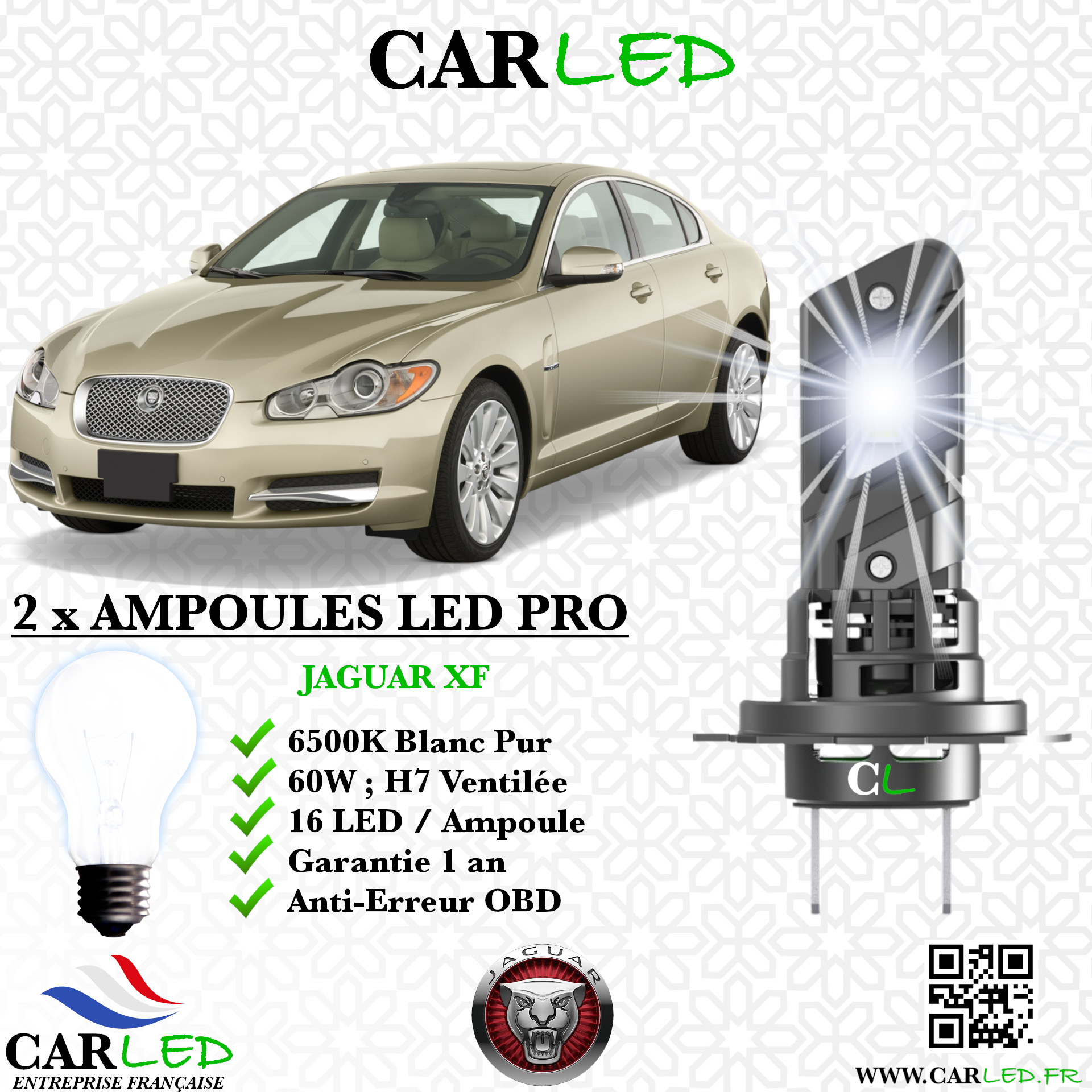 KIT AMPOULE LED JAGUAR XF
