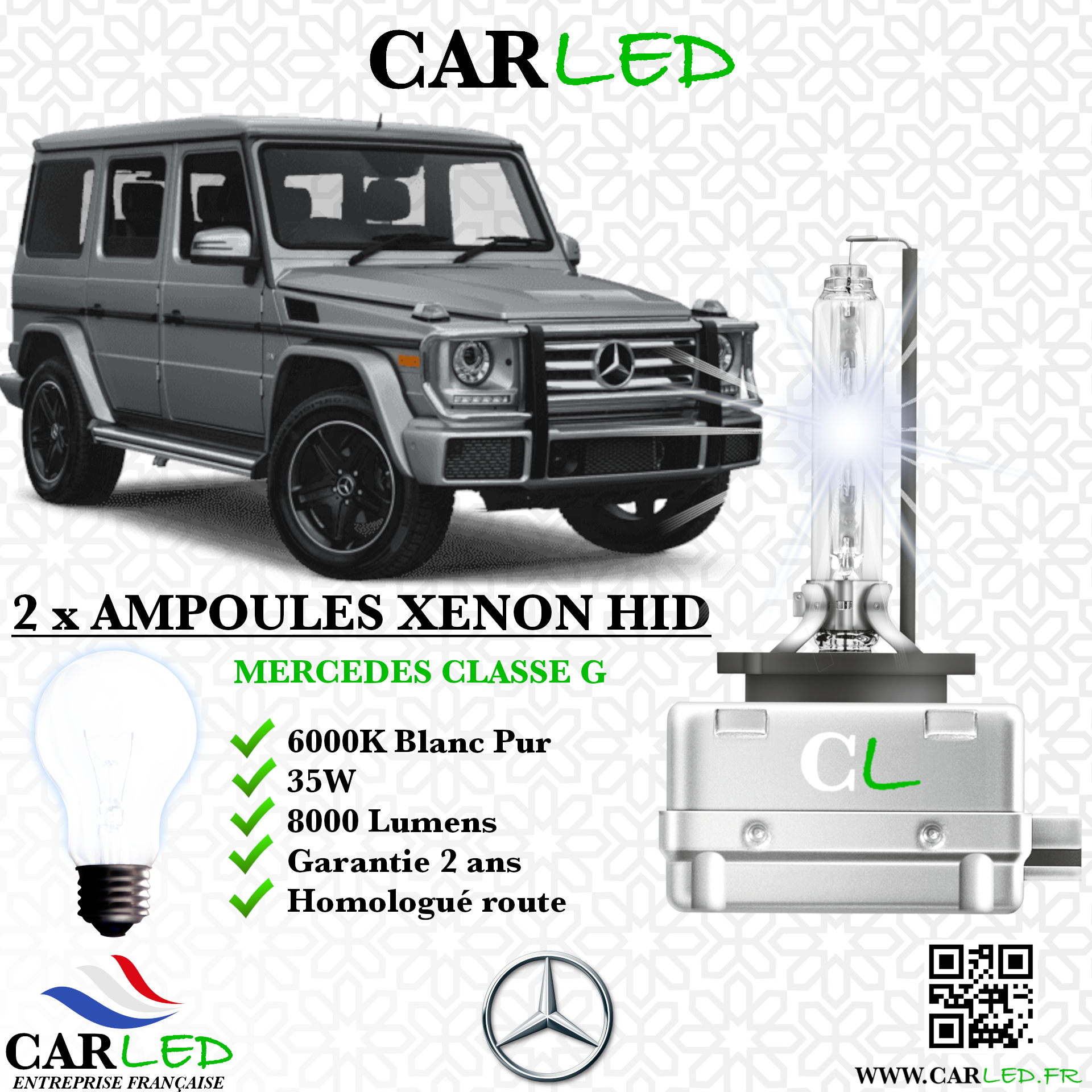 KIT AMPOULE HID XÉNON MERCEDES CLASSE G