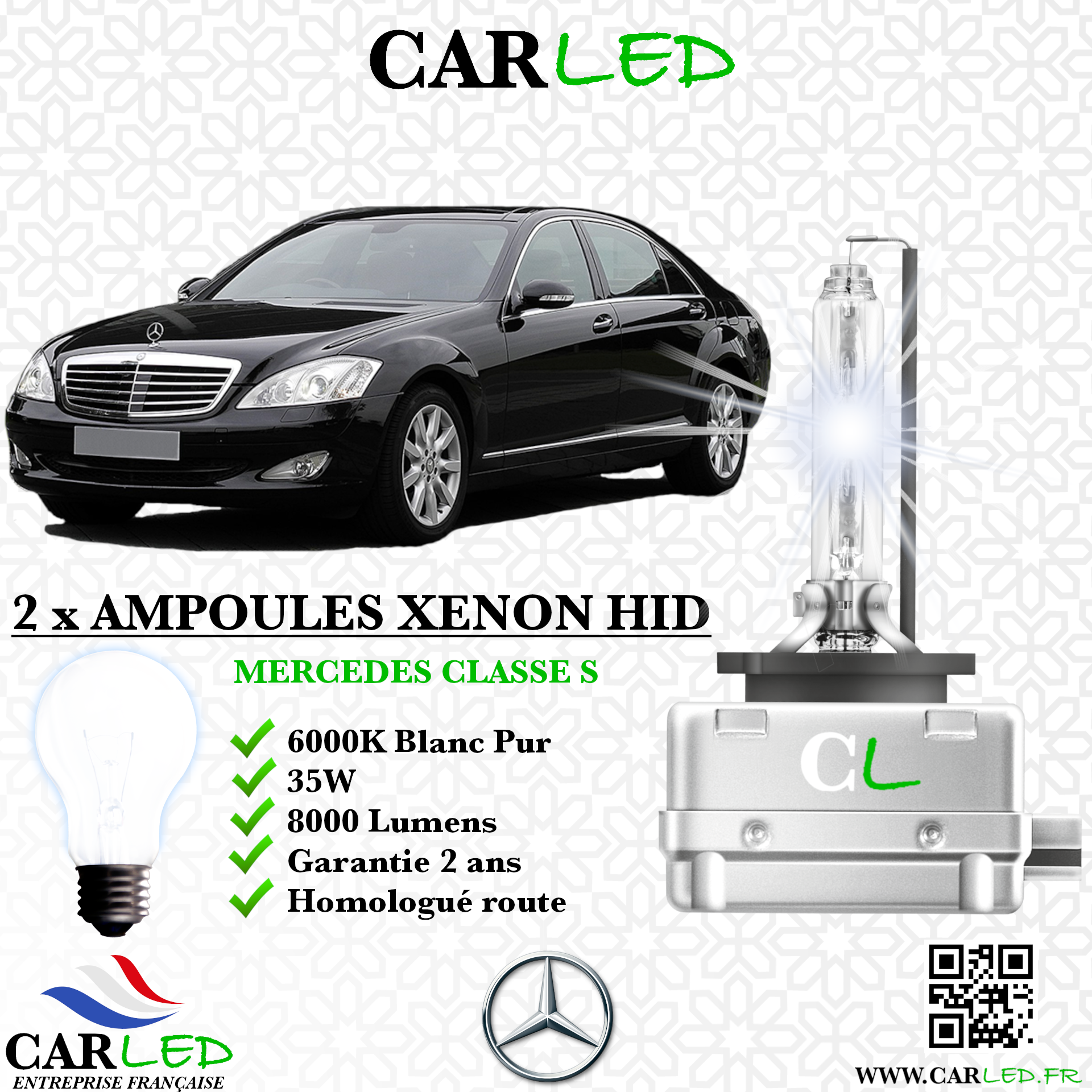 KIT AMPOULE HID XÉNON MERCEDES CLASSE S