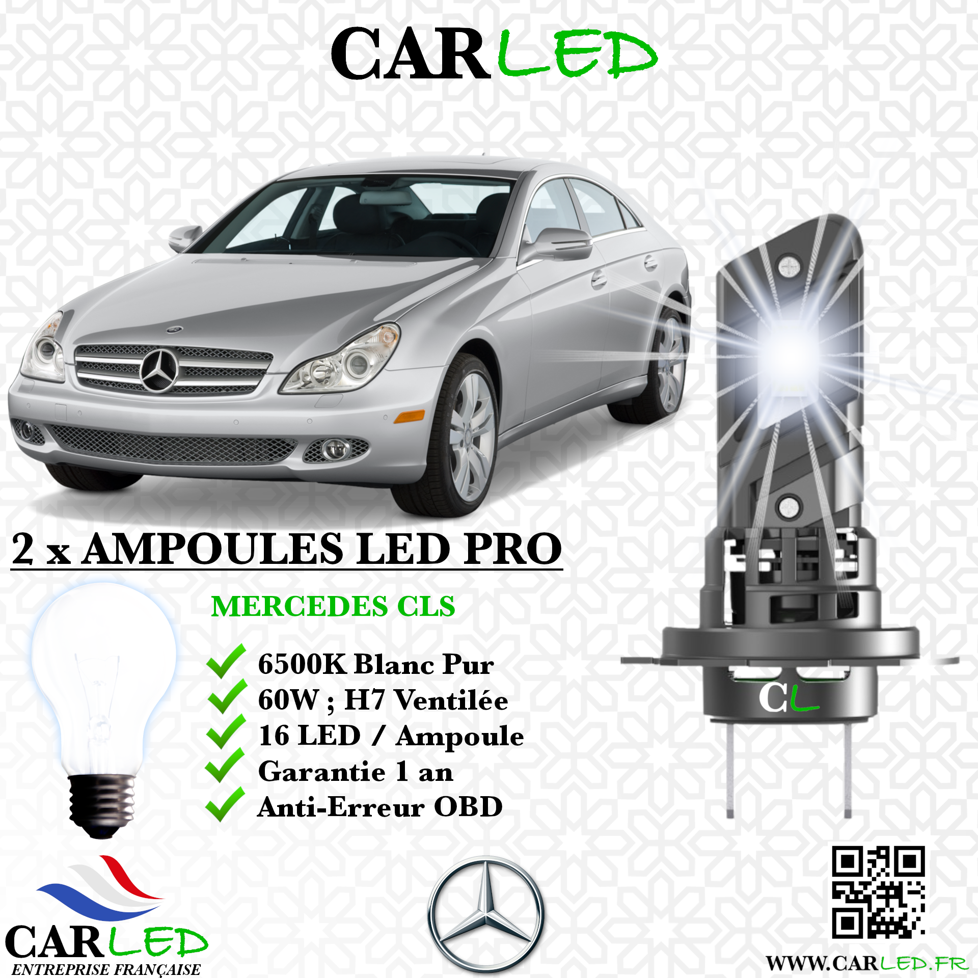 KIT AMPOULE LED MERCEDES CLS