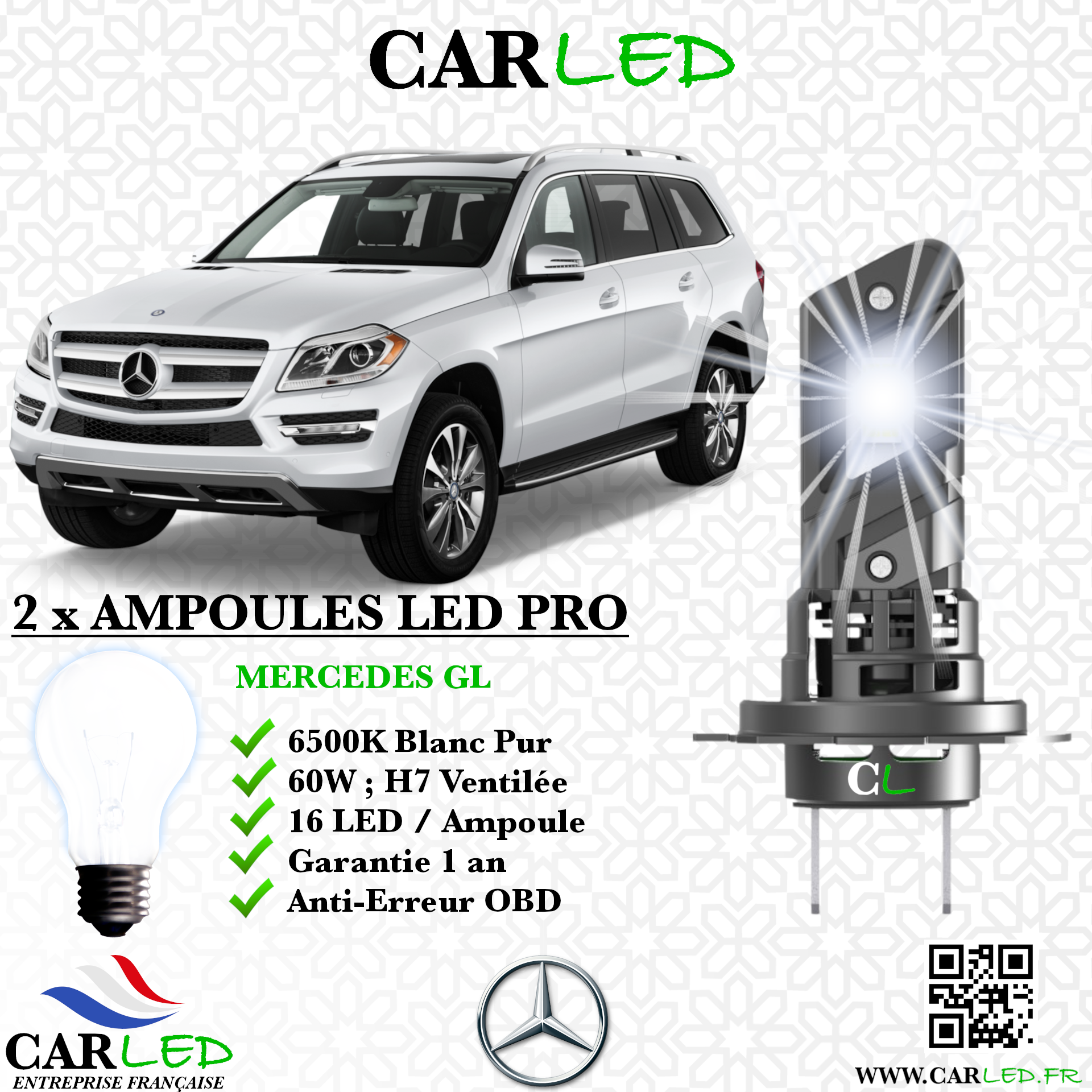 KIT AMPOULE LED MERCEDES GL