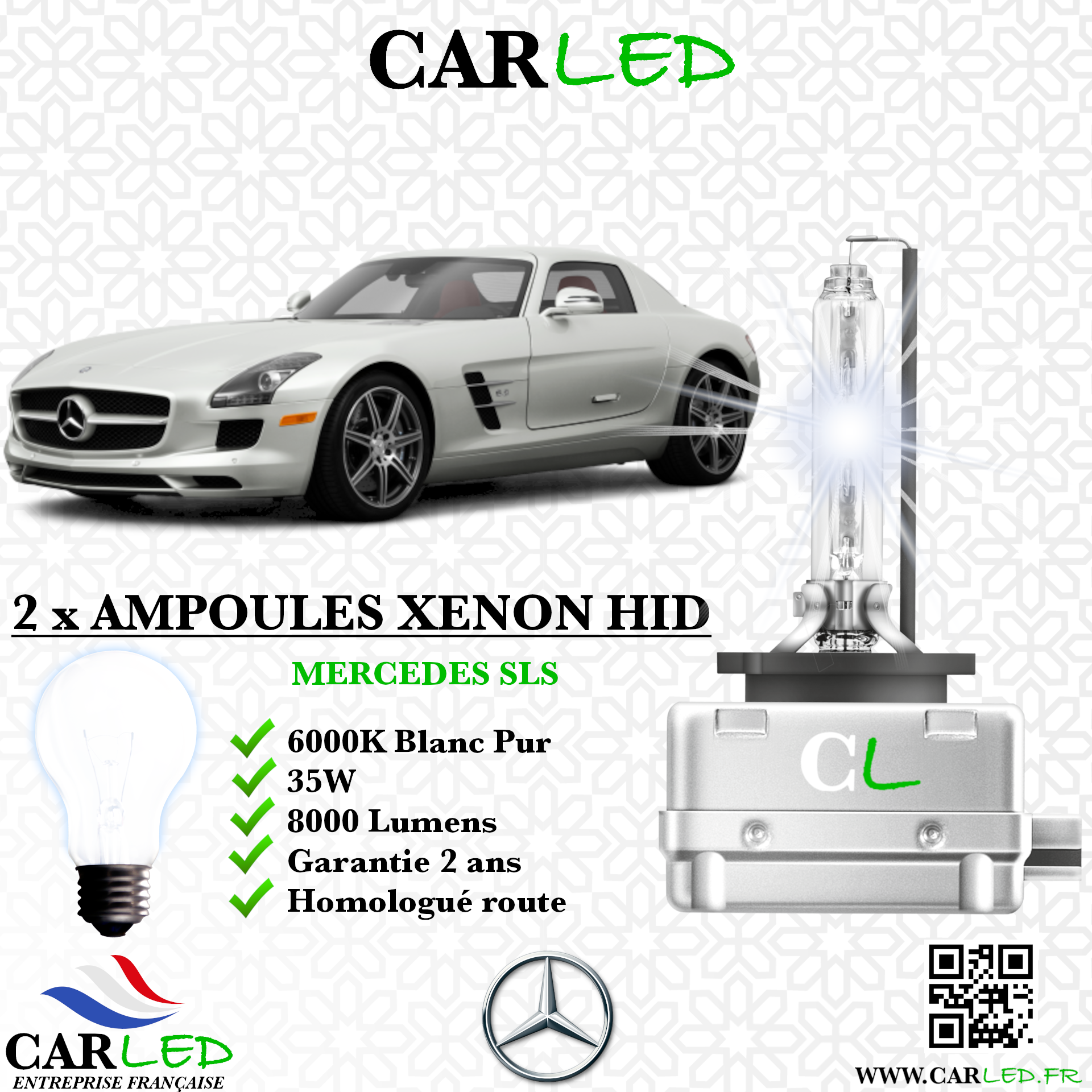 KIT AMPOULE HID XÉNON MERCEDES SLS
