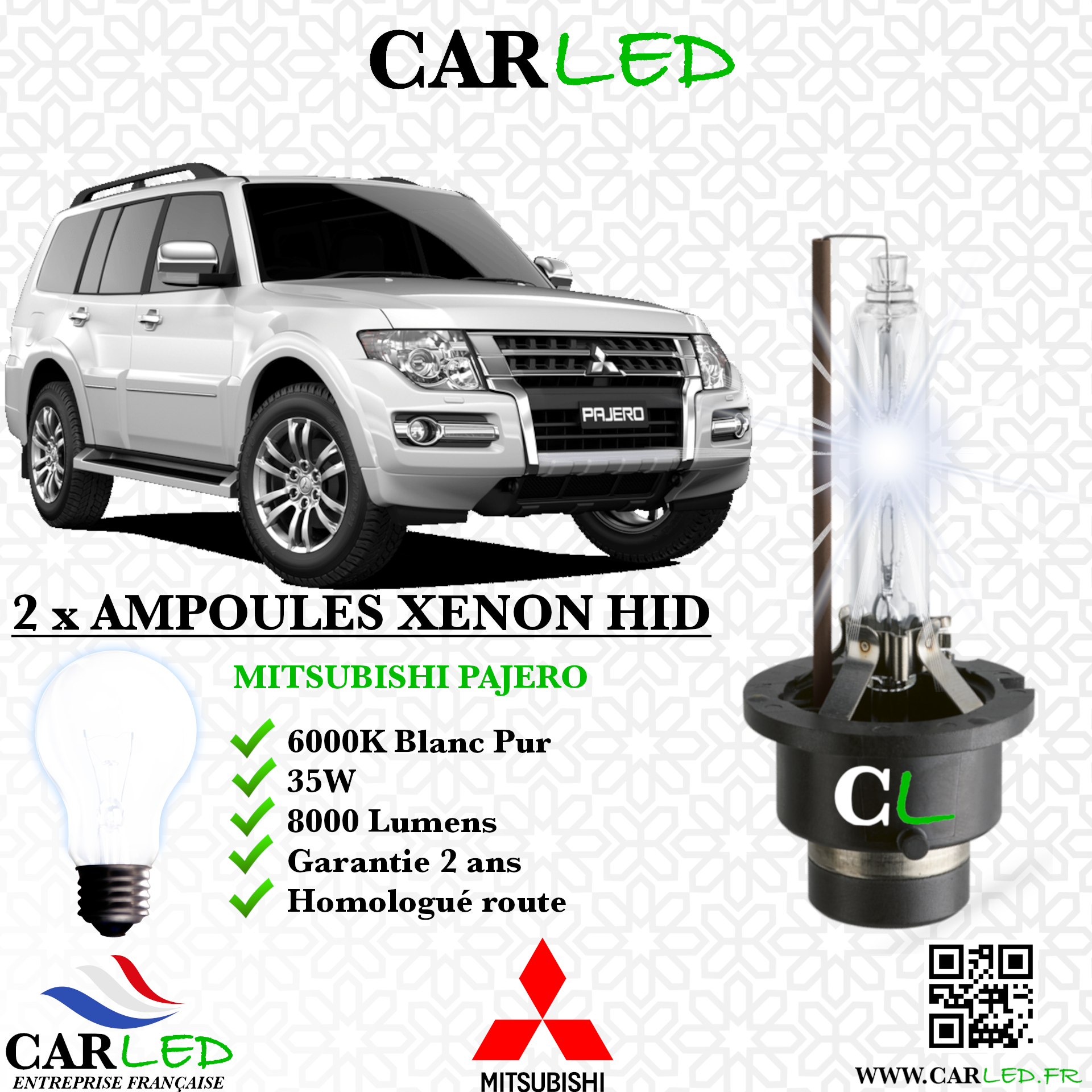 KIT AMPOULE HID XÉNON MITSUBISHI PAJERO