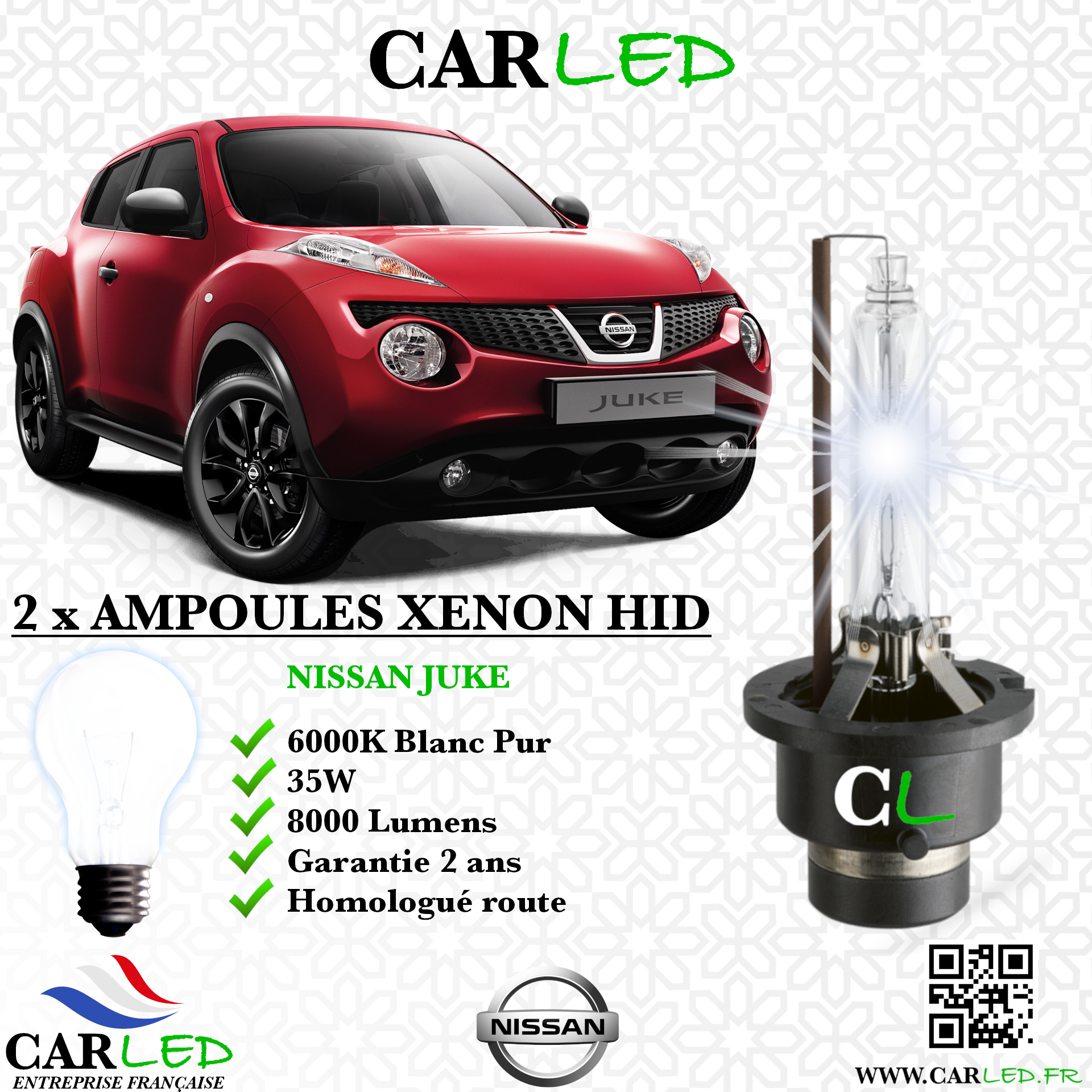 KIT AMPOULE HID XÉNON NISSAN JUKE