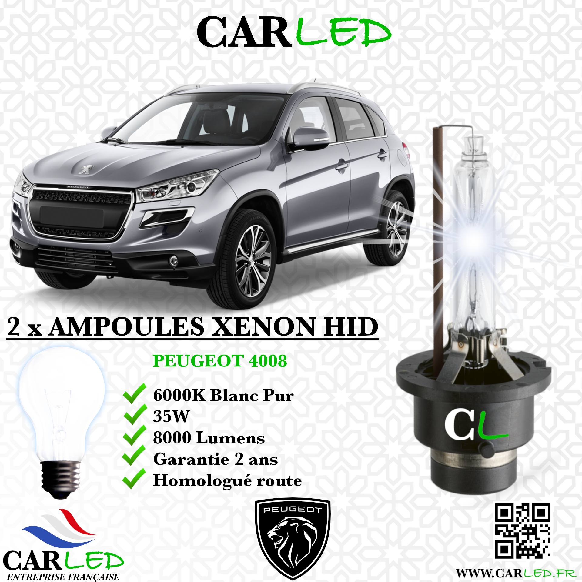 KIT AMPOULE HID XÉNON PEUGEOT 4008