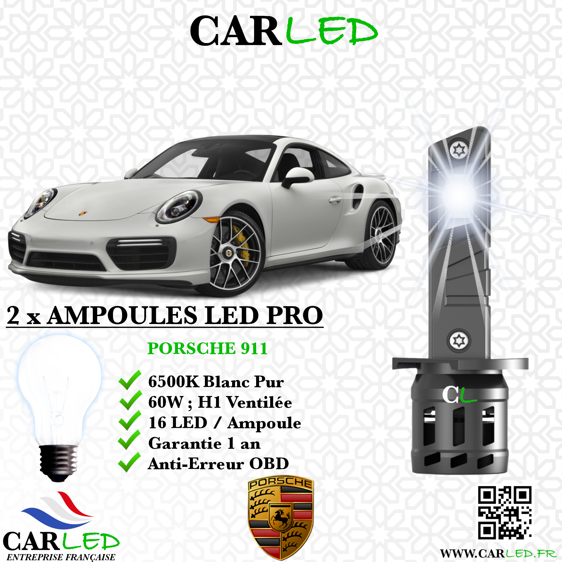 KIT AMPOULE LED PORSCHE 911