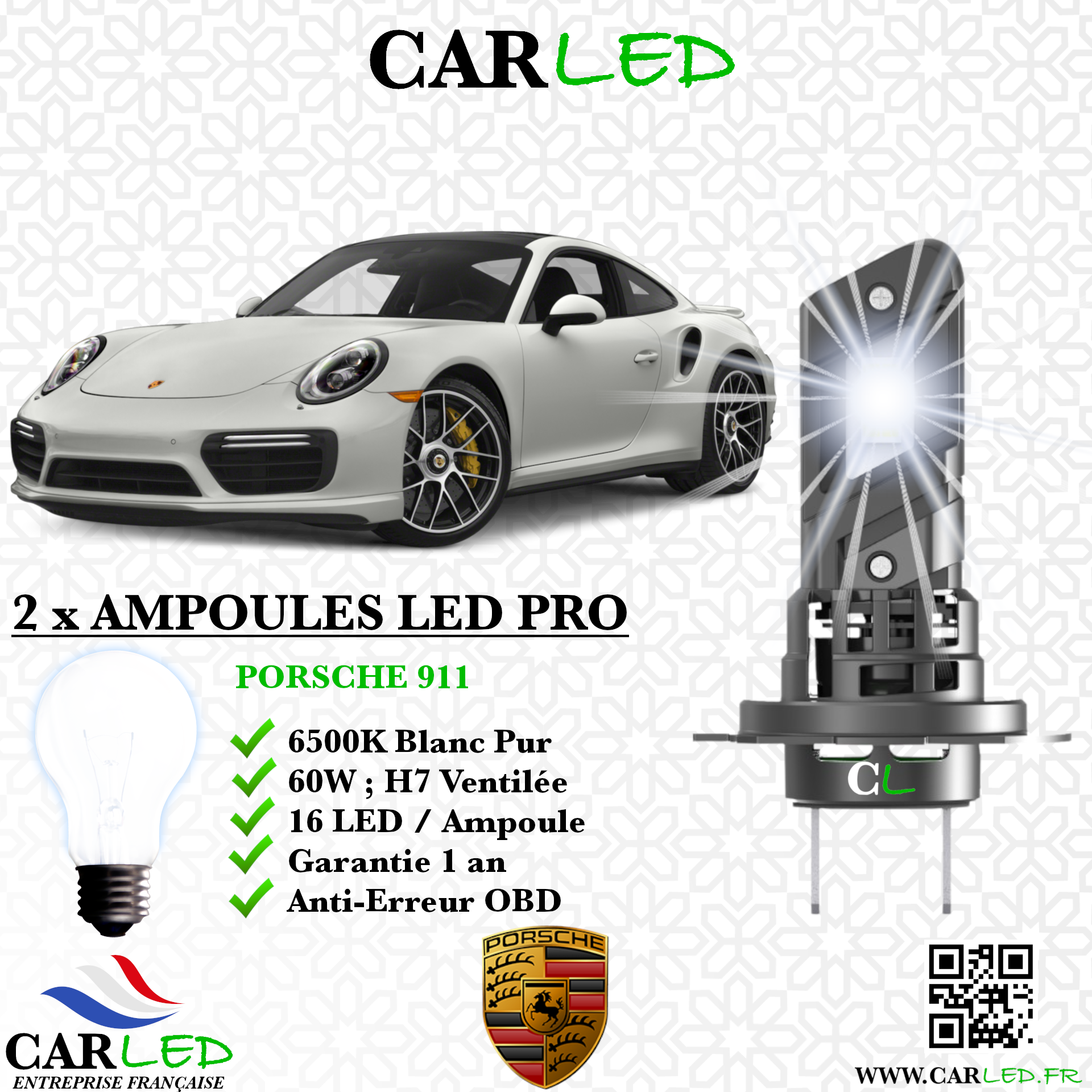 KIT AMPOULE LED PORSCHE 911