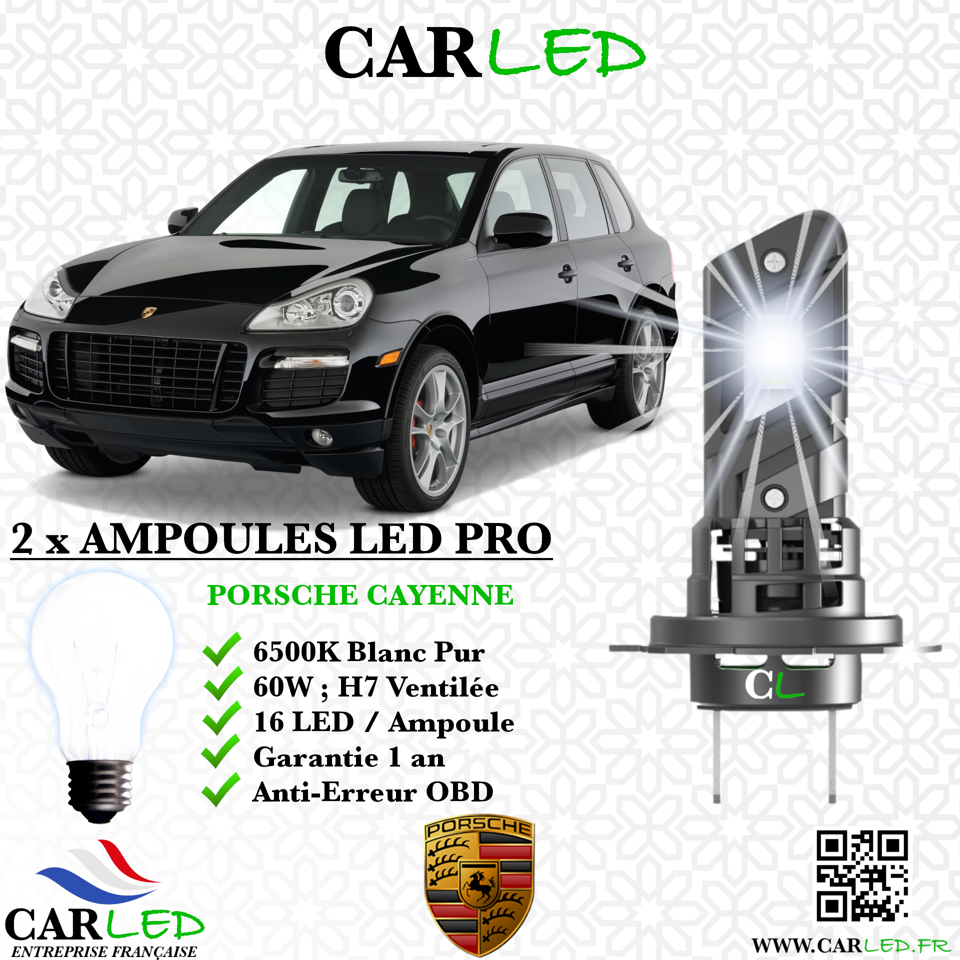 KIT AMPOULE LED PORSCHE CAYENNE