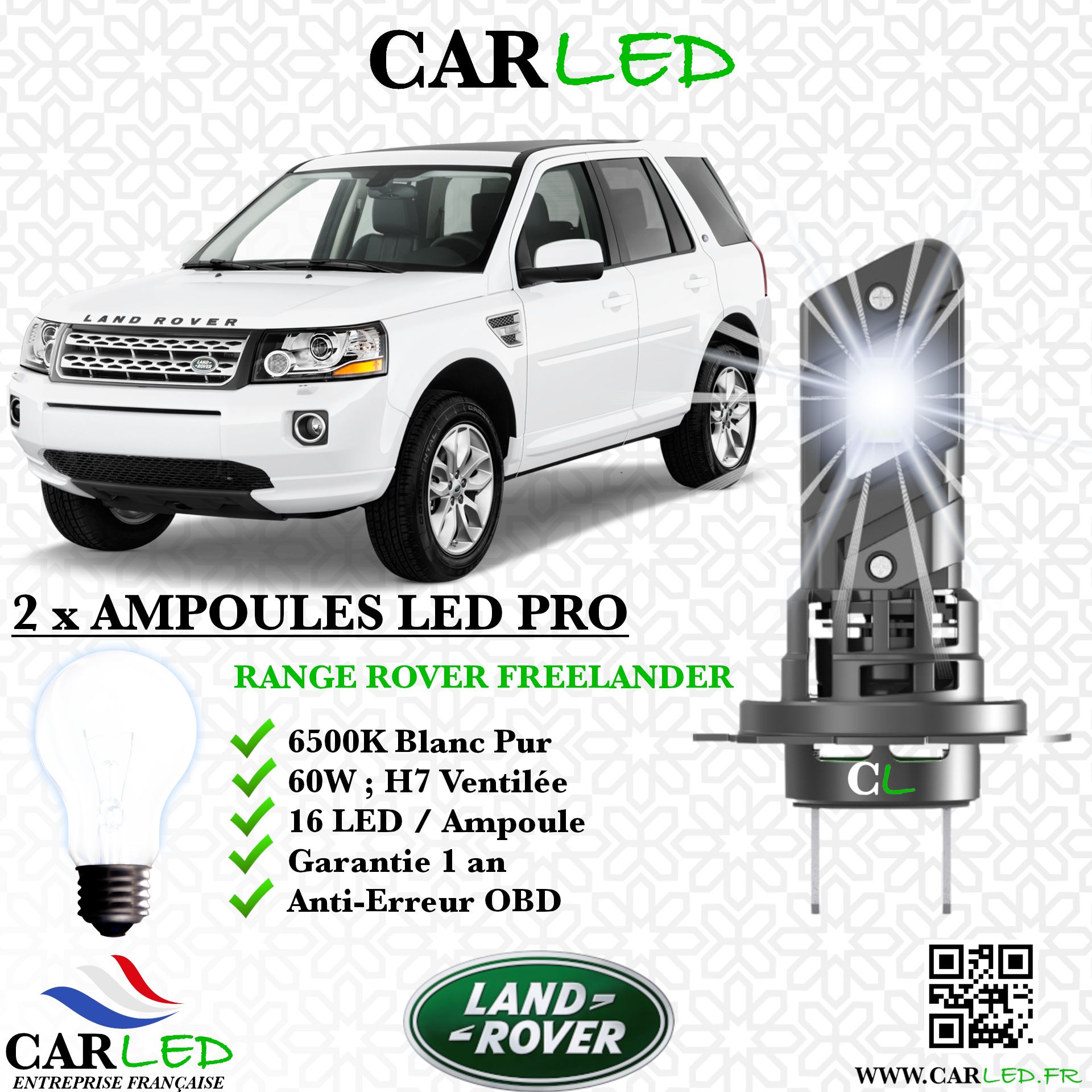 KIT AMPOULE LED LAND ROVER FREELANDER