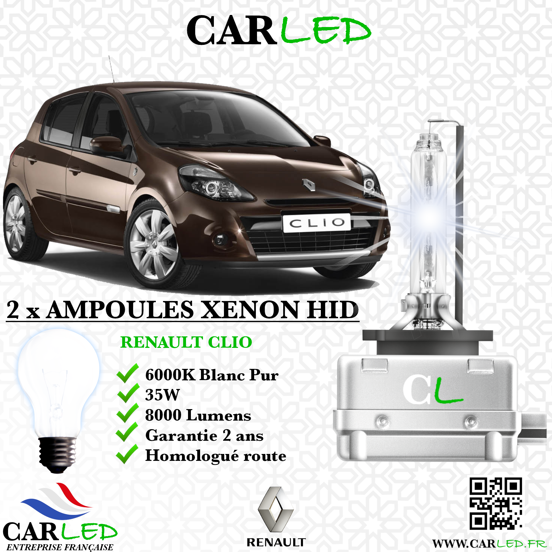 KIT AMPOULE HID XÉNON RENAULT CLIO III