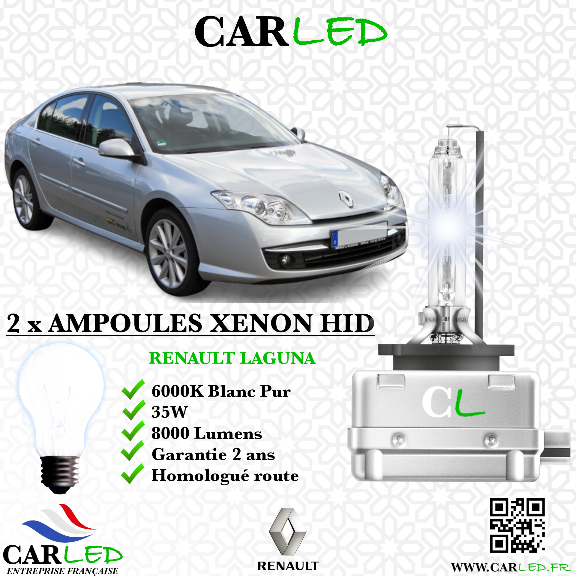 KIT AMPOULE HID XÉNON RENAULT LAGUNA III