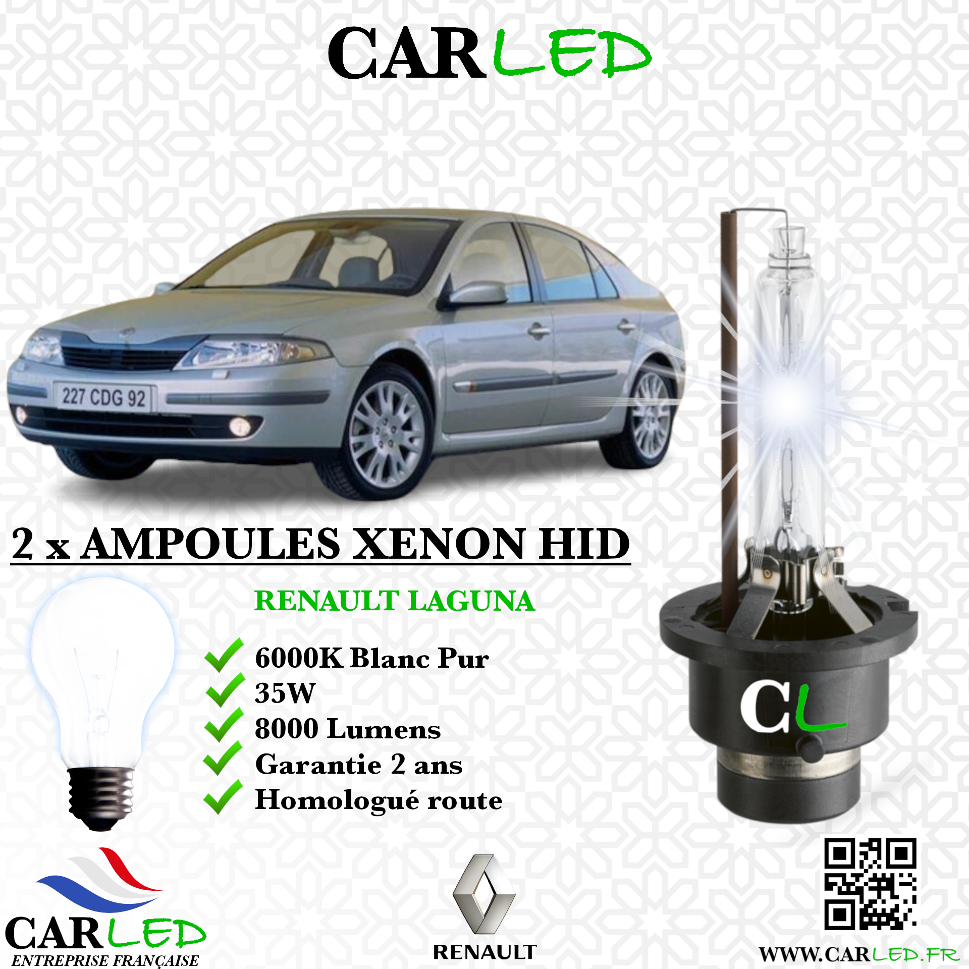 KIT AMPOULE HID XÉNON RENAULT LAGUNA II