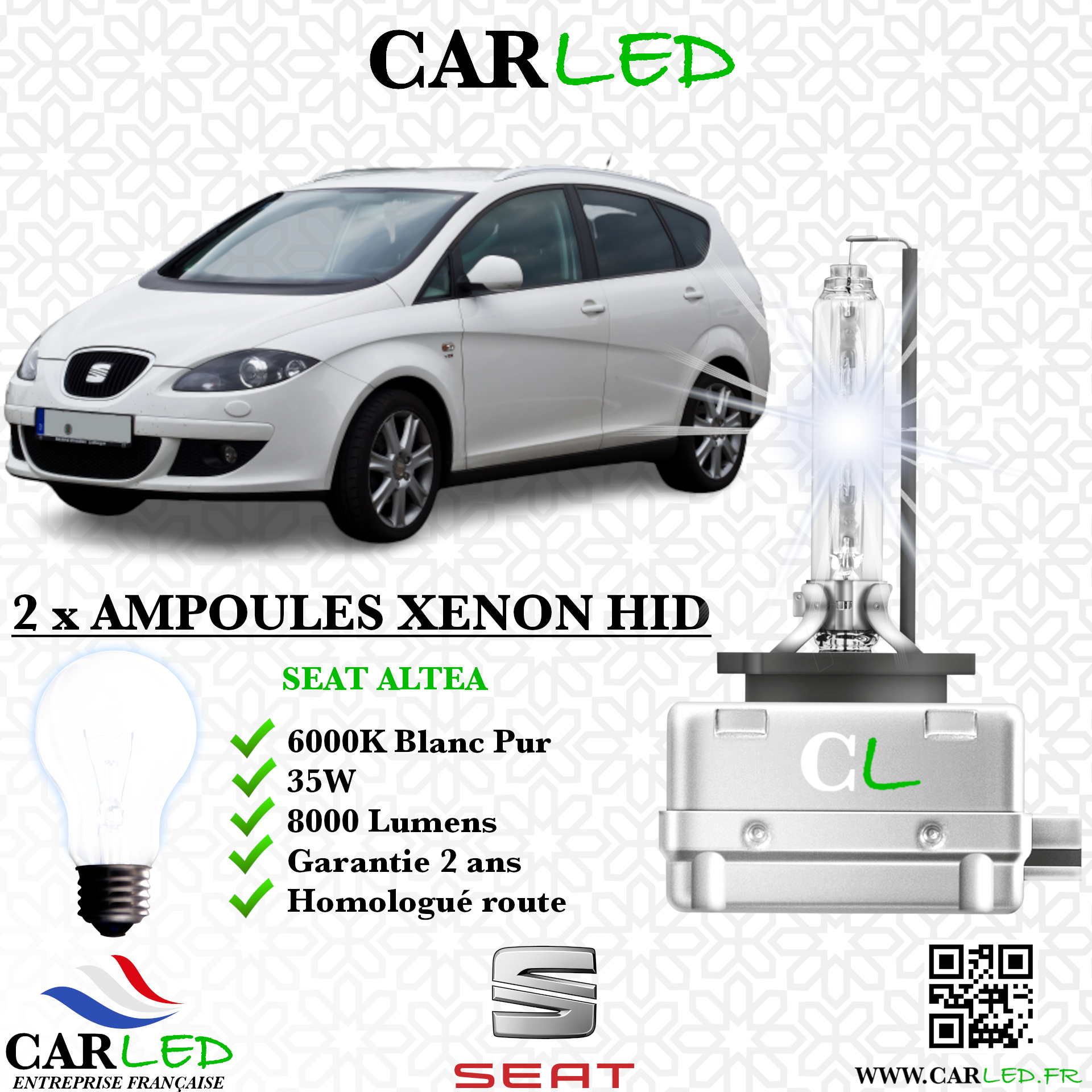KIT AMPOULE HID XÉNON SEAT ALTEA XL