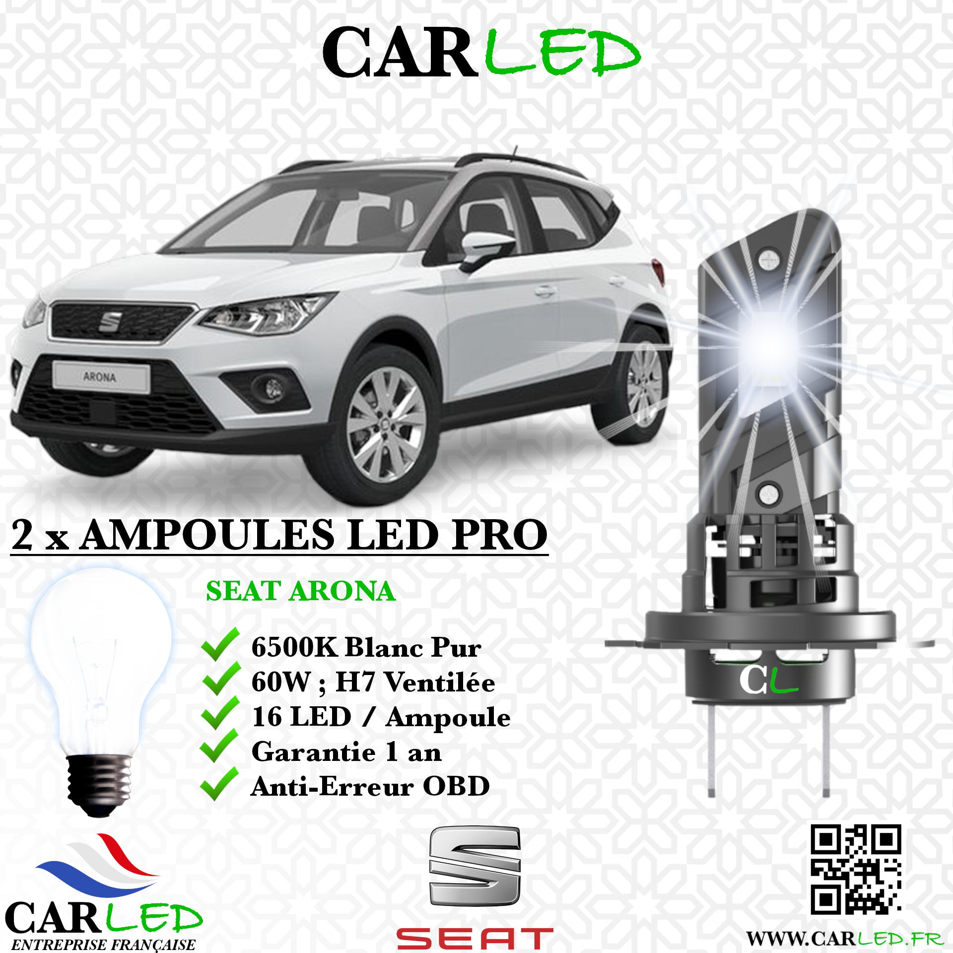 KIT AMPOULE LED SEAT ARONA