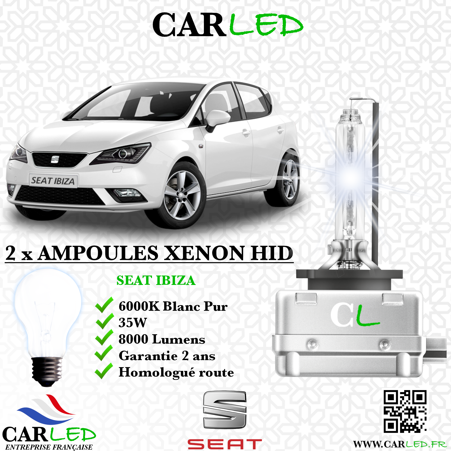 KIT AMPOULE HID XÉNON SEAT IBIZA