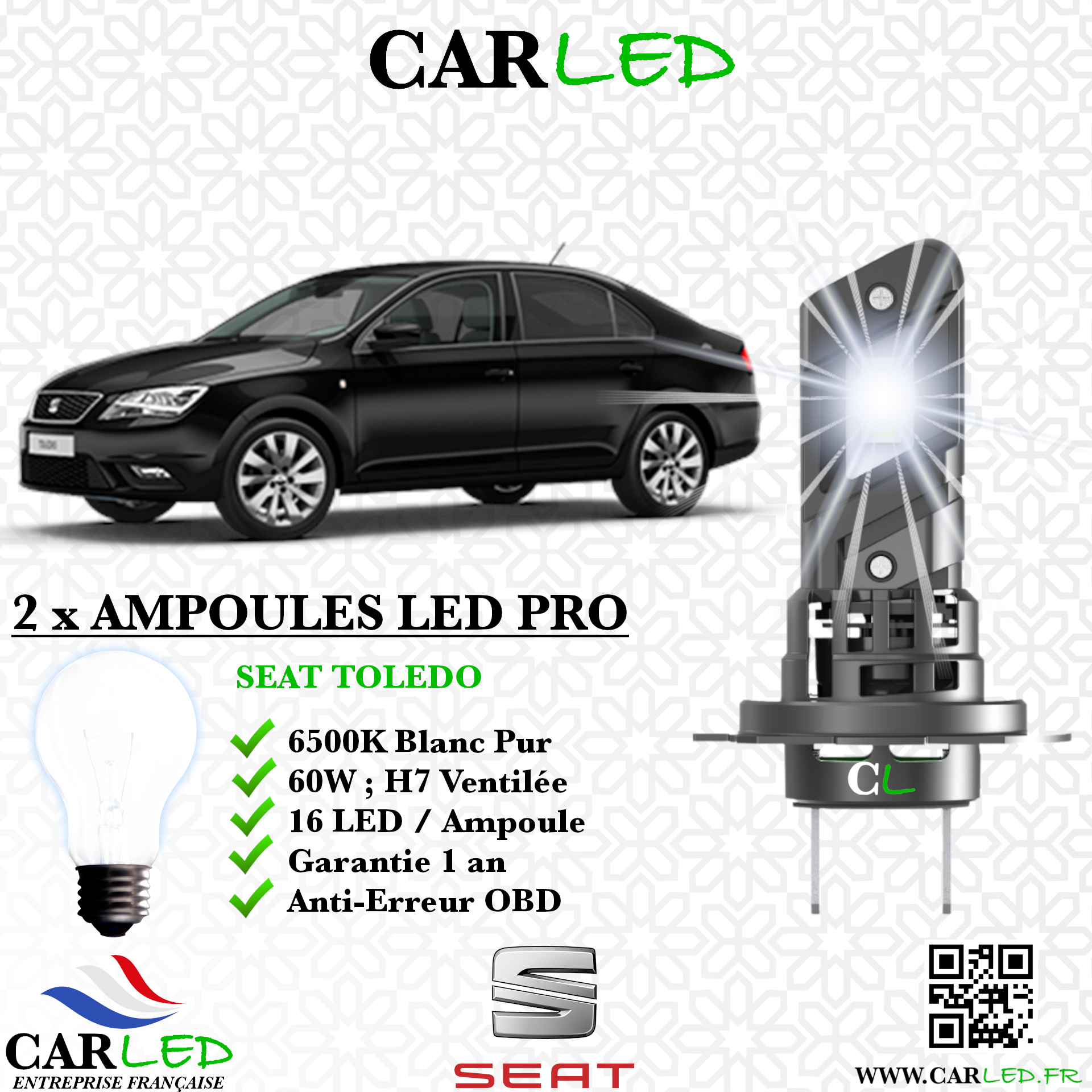 KIT AMPOULE LED SEAT TOLEDO