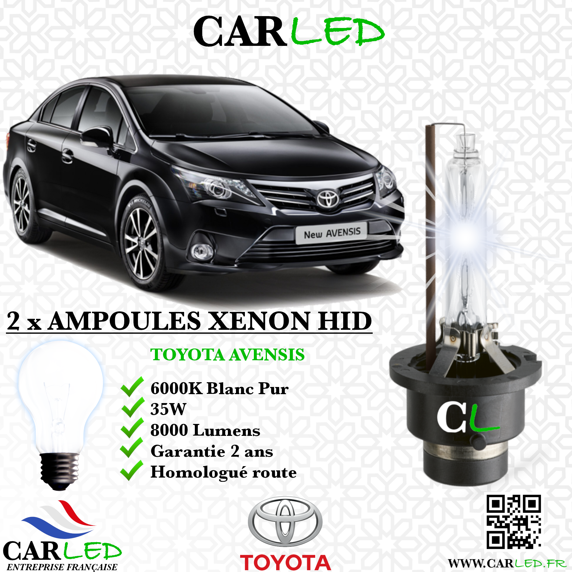 KIT AMPOULE HID XÉNON TOYOTA AVENSIS