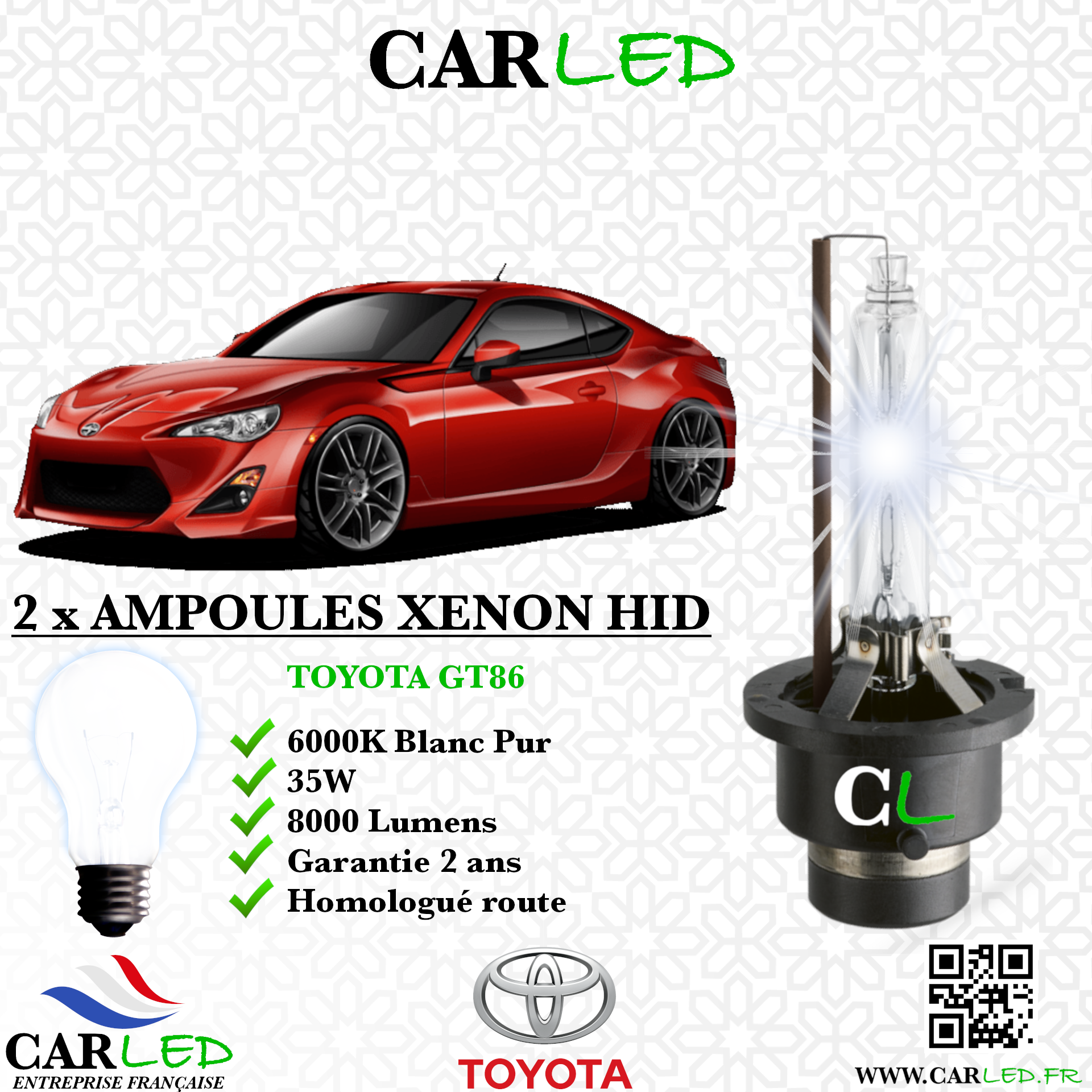 KIT AMPOULE HID XÉNON TOYOTA GT86
