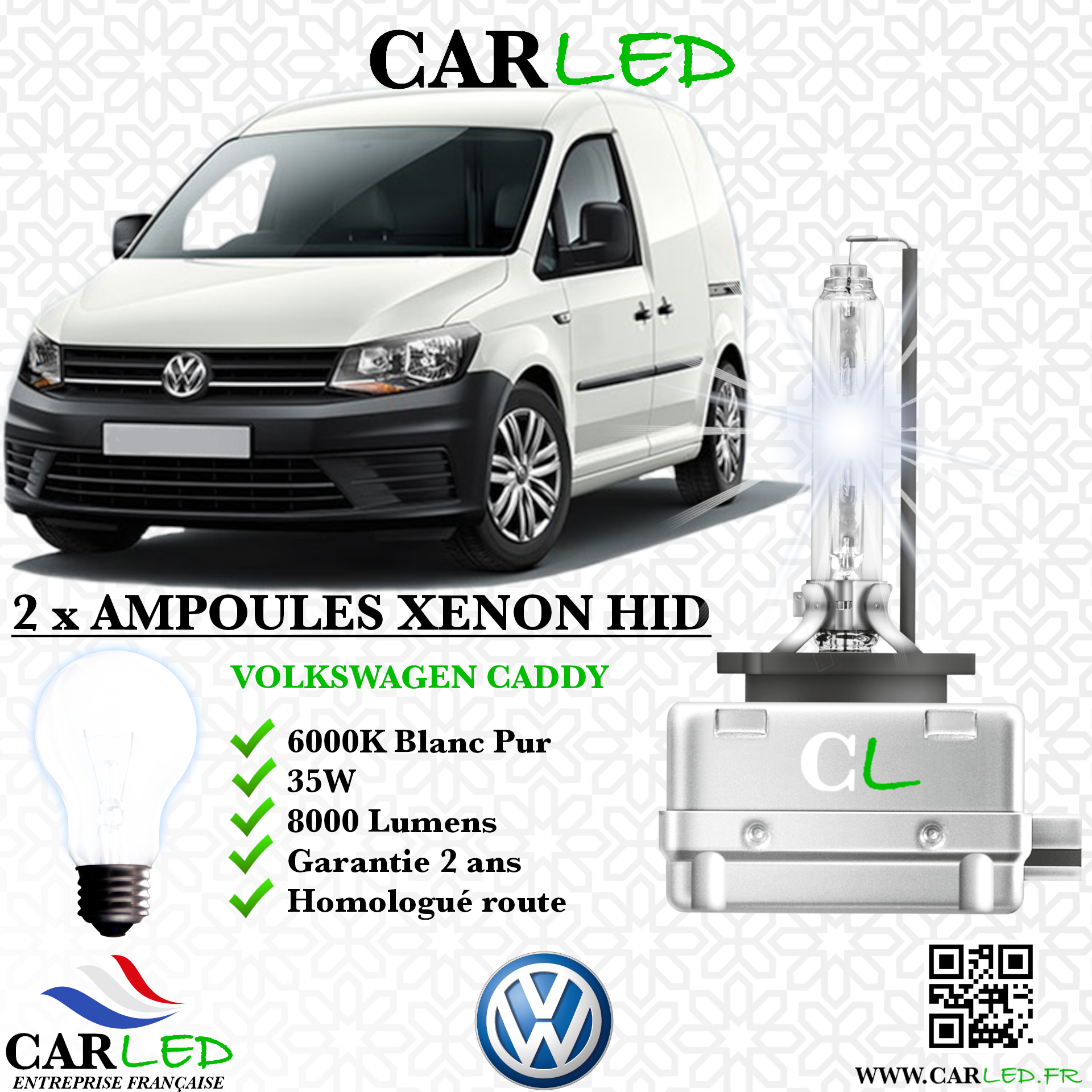 KIT AMPOULE HID XÉNON VOLKSWAGEN CADDY