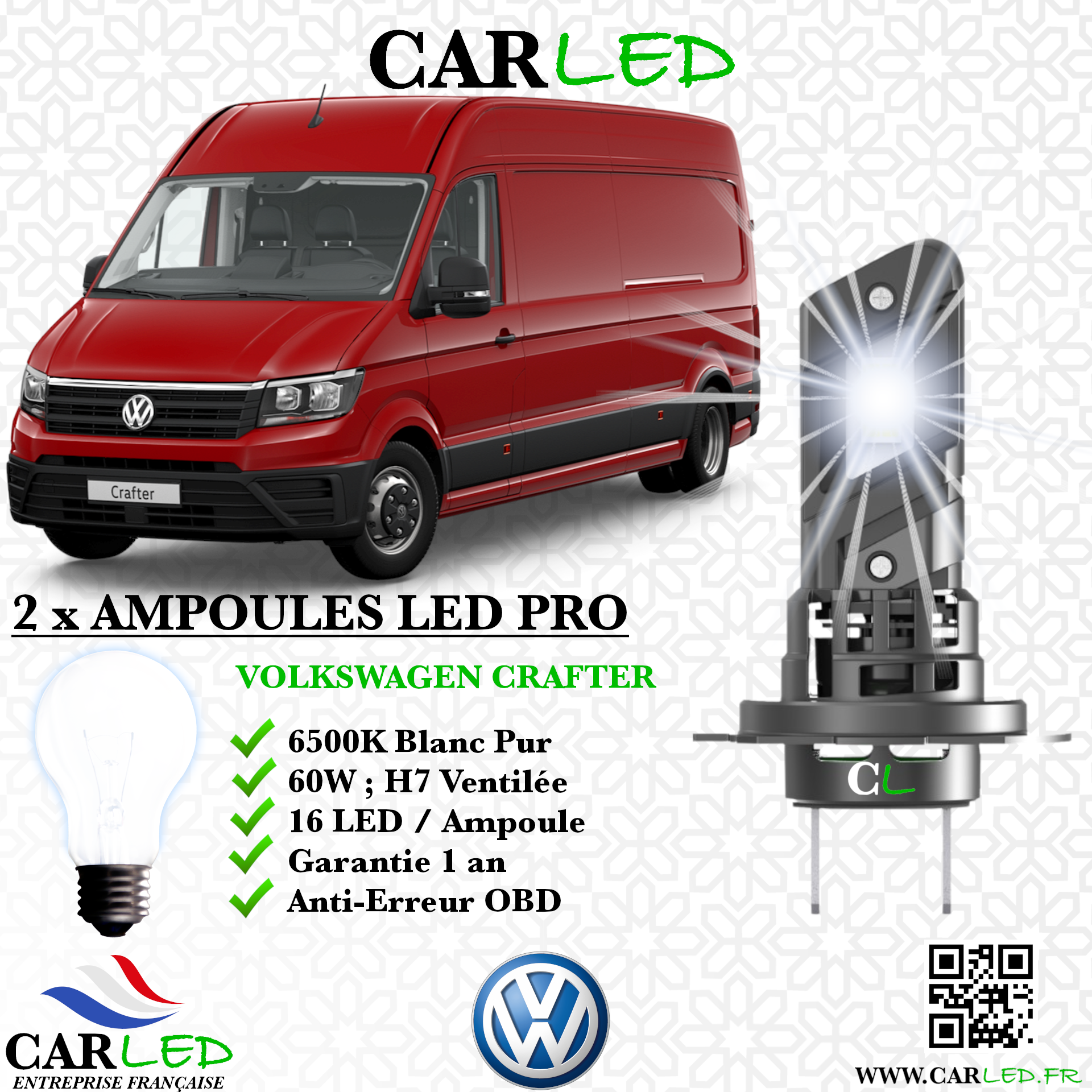 KIT AMPOULE LED VOLKSWAGEN CRAFTER