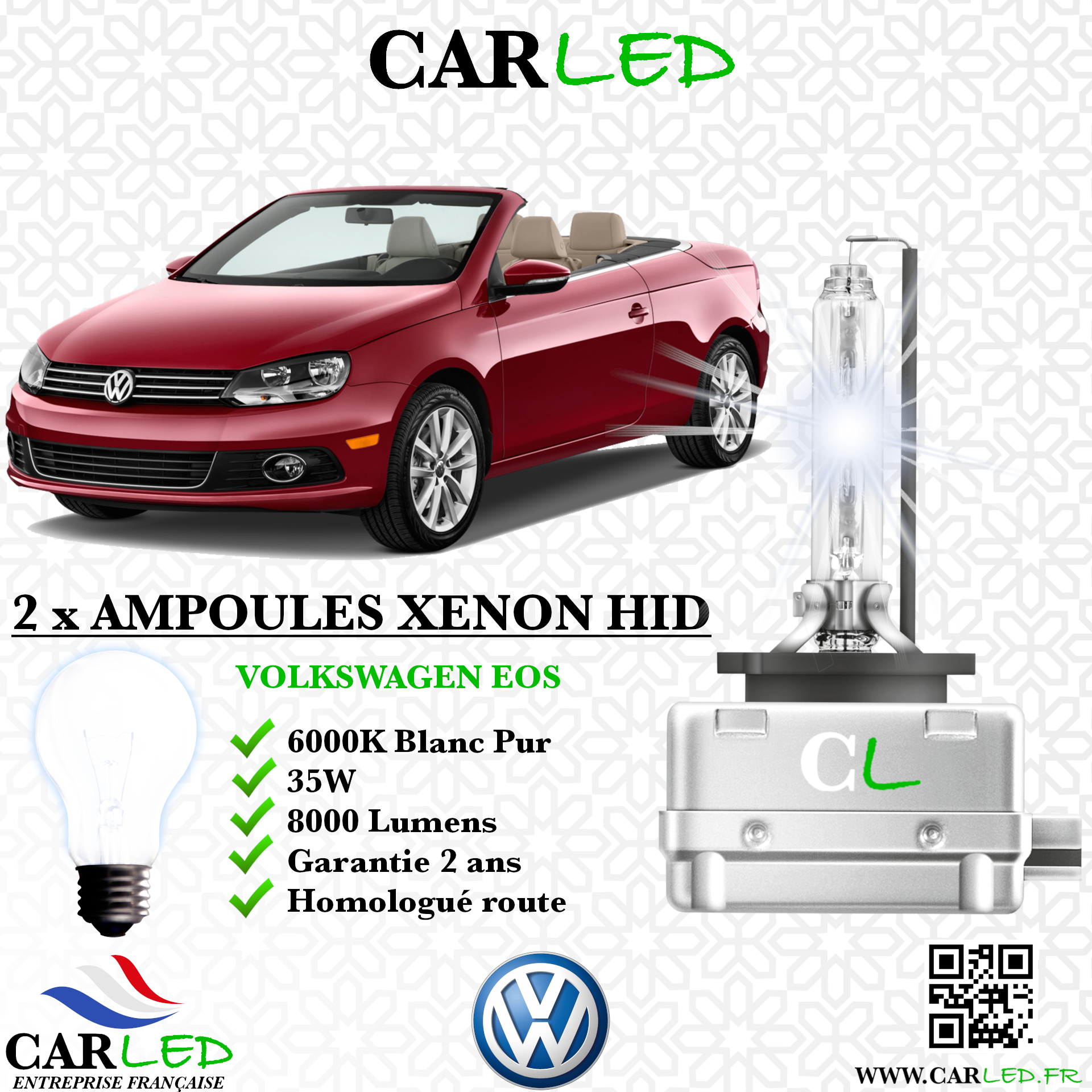 KIT AMPOULE HID XÉNON VOLKSWAGEN EOS
