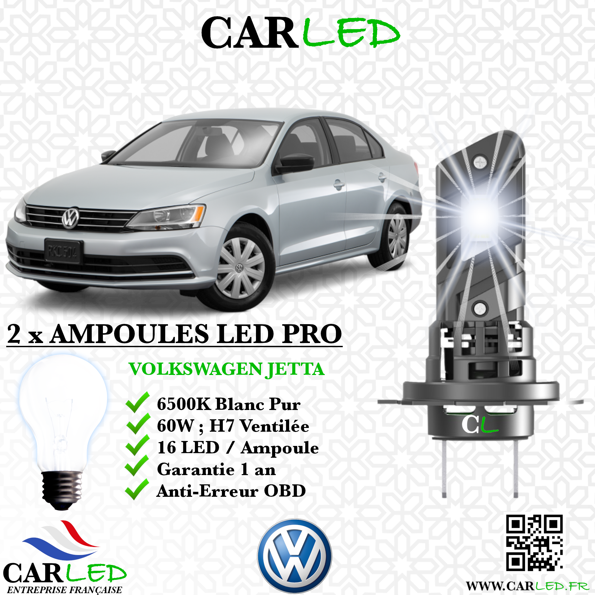 KIT AMPOULE LED VOLKSWAGEN JETTA