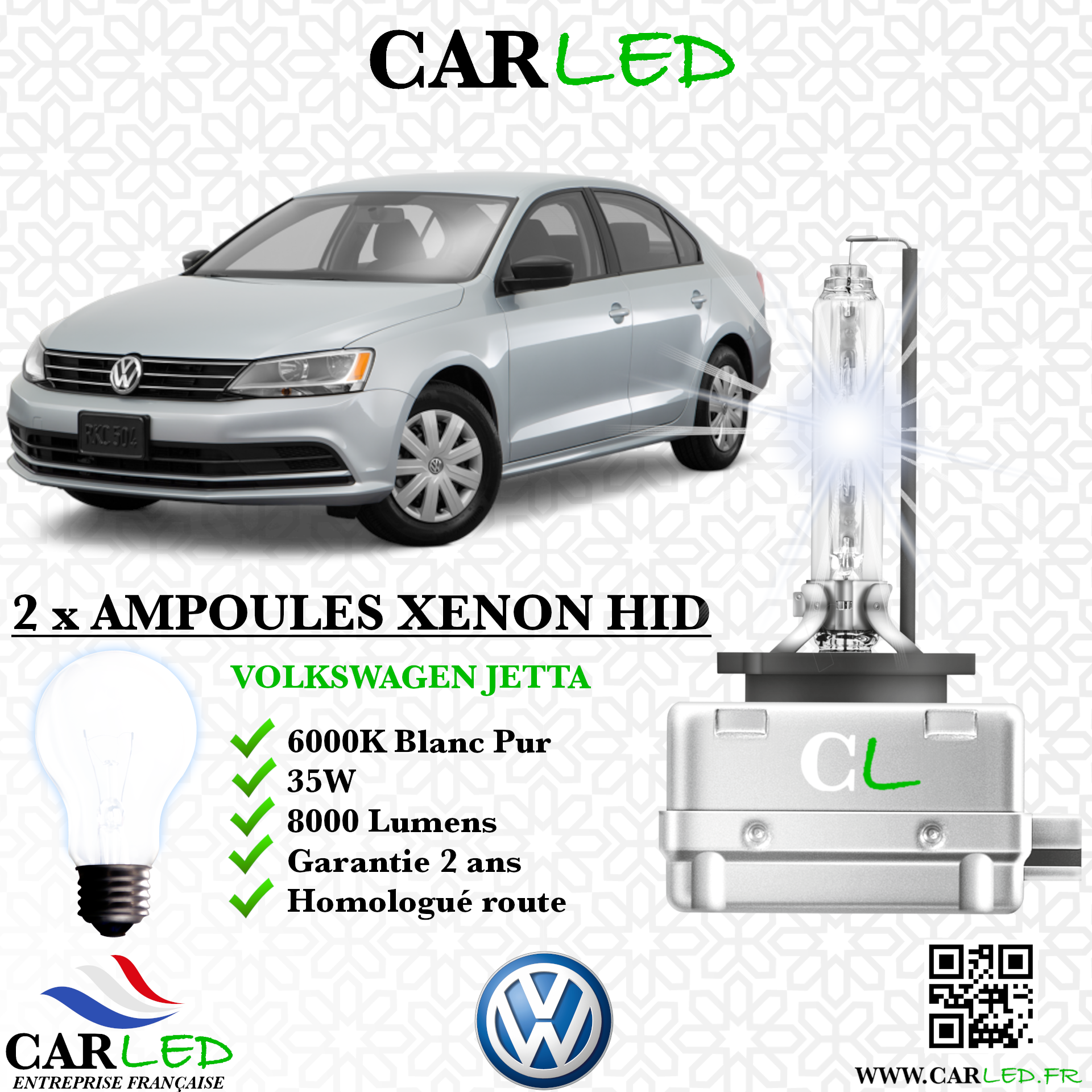 KIT AMPOULE HID XÉNON VOLKSWAGEN JETTA