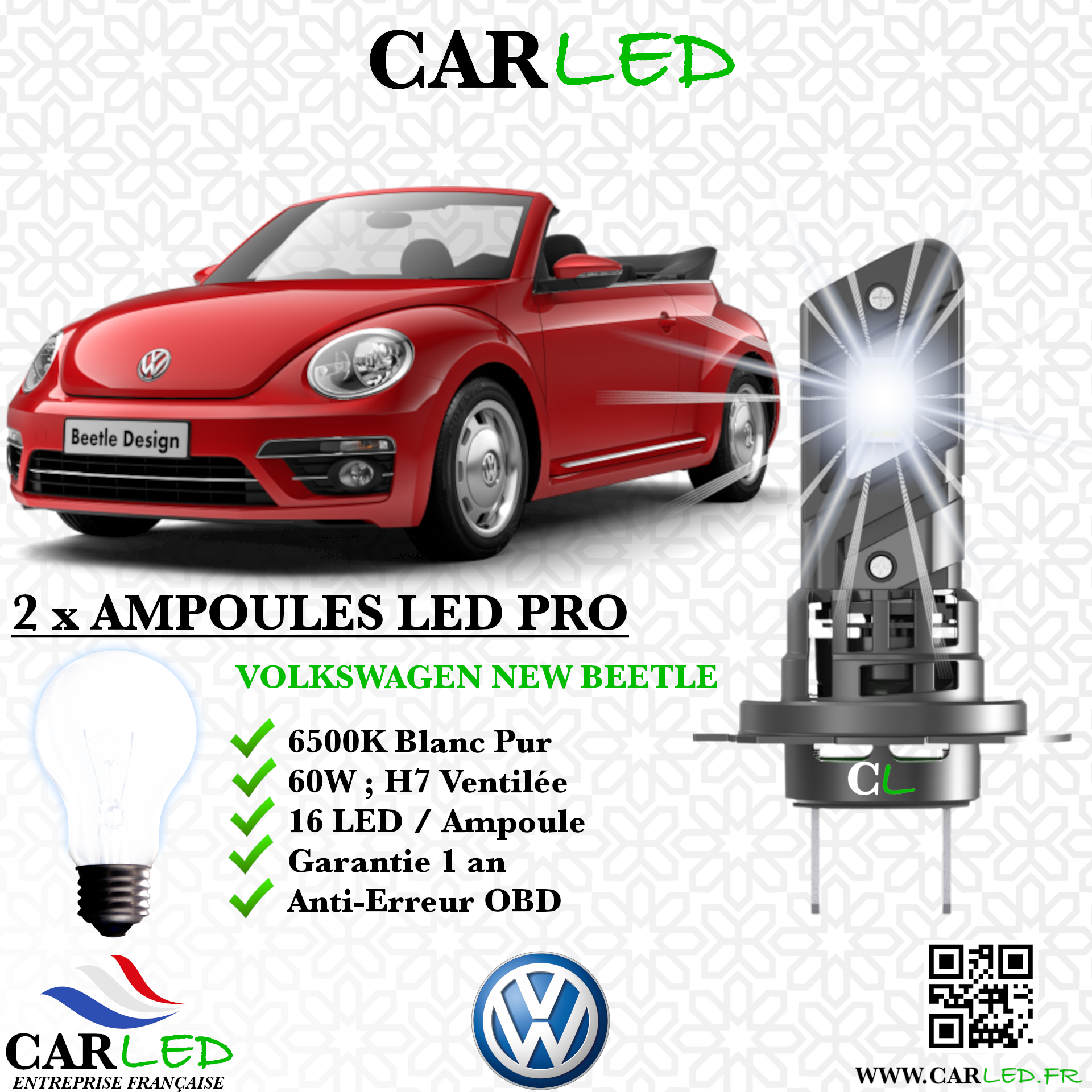KIT AMPOULE LED VOLKSWAGEN NEW BEETLE