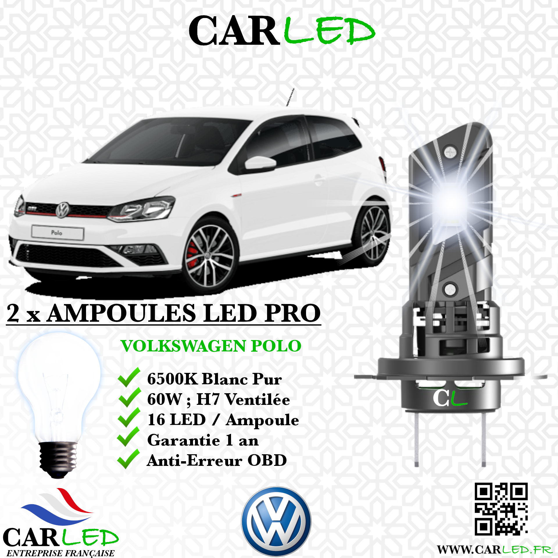 KIT AMPOULE LED VOLKSWAGEN POLO