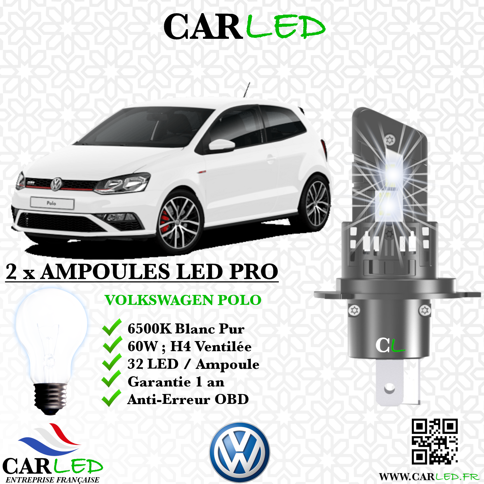 KIT AMPOULE LED VOLKSWAGEN POLO