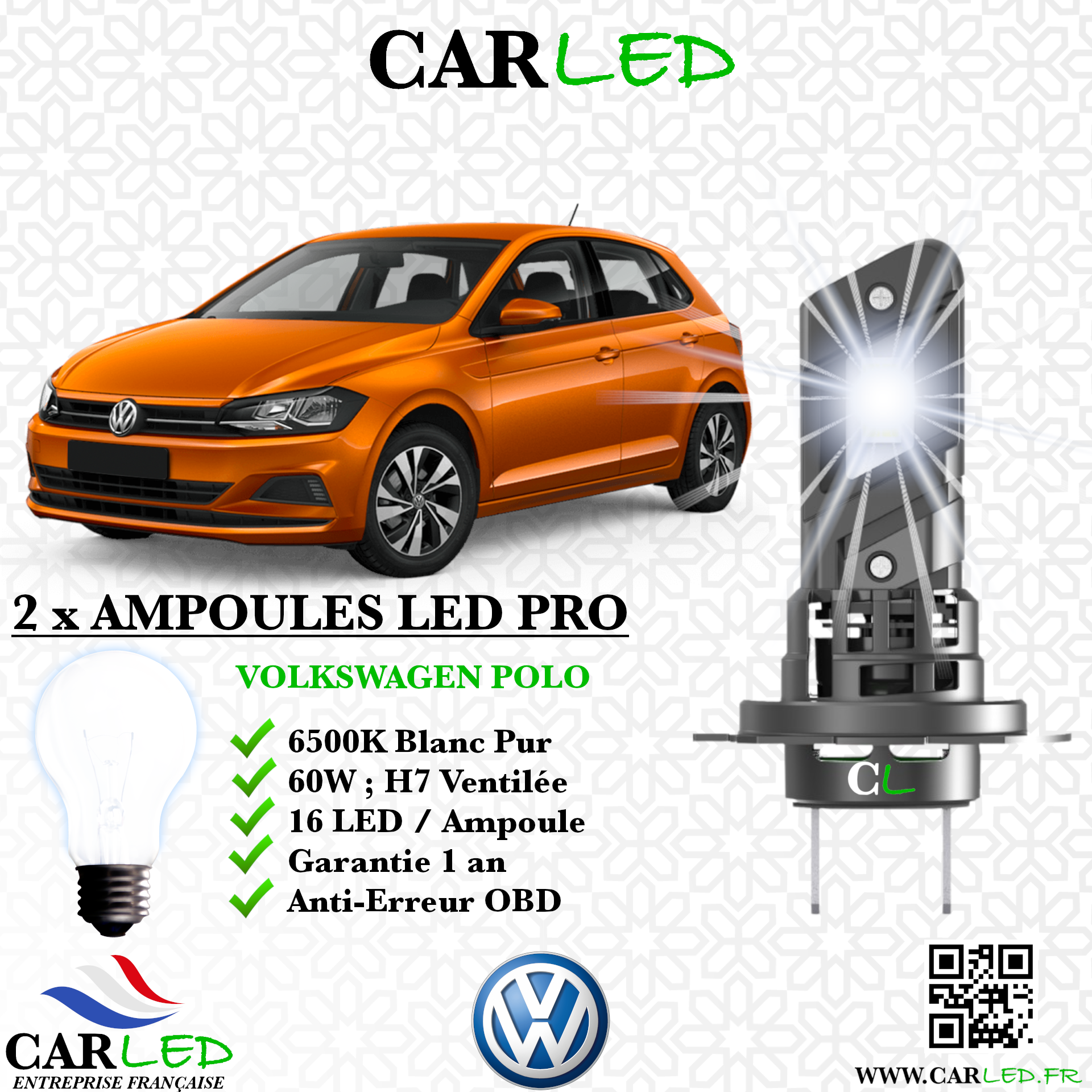 KIT AMPOULE LED VOLKSWAGEN POLO
