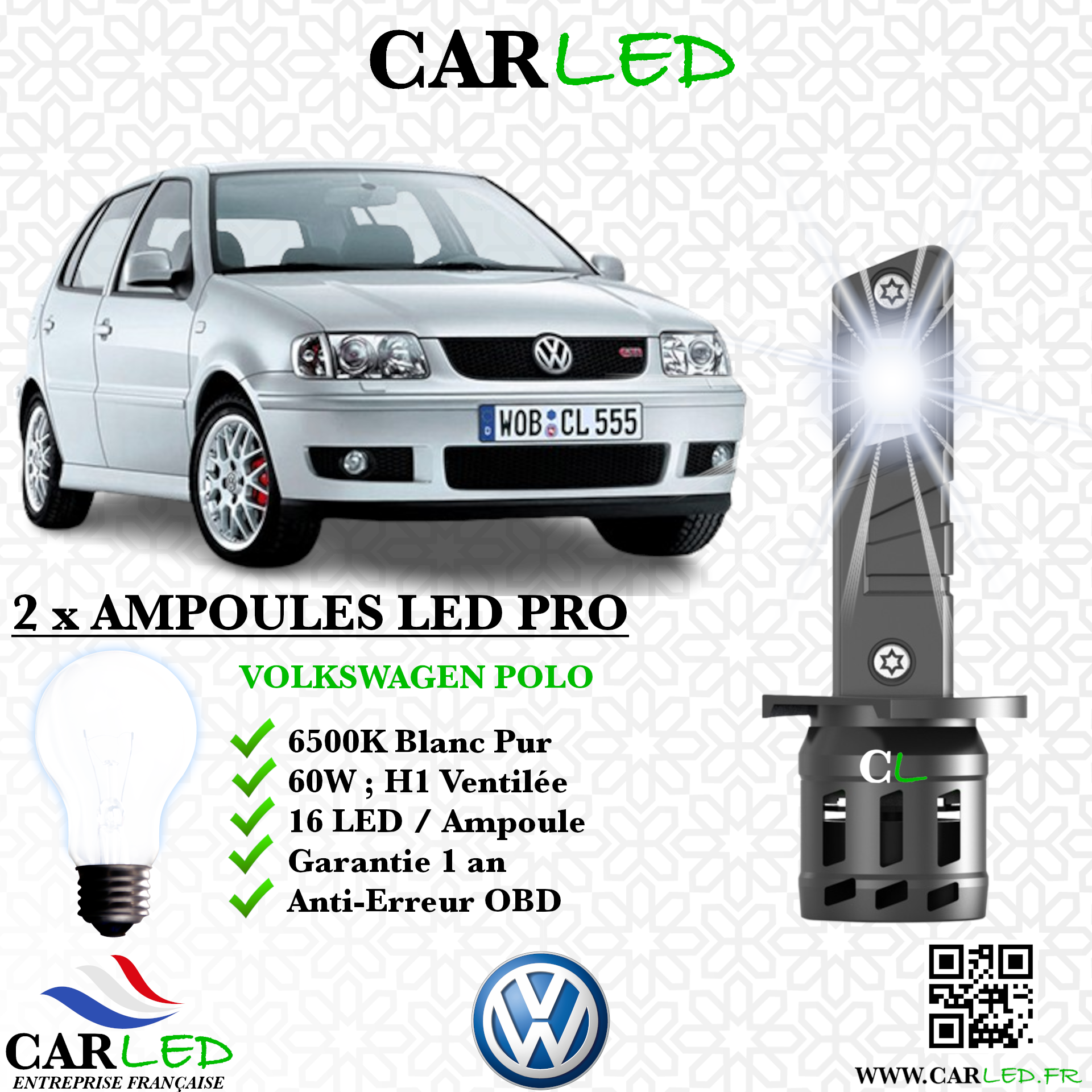 KIT AMPOULE LED VOLKSWAGEN POLO