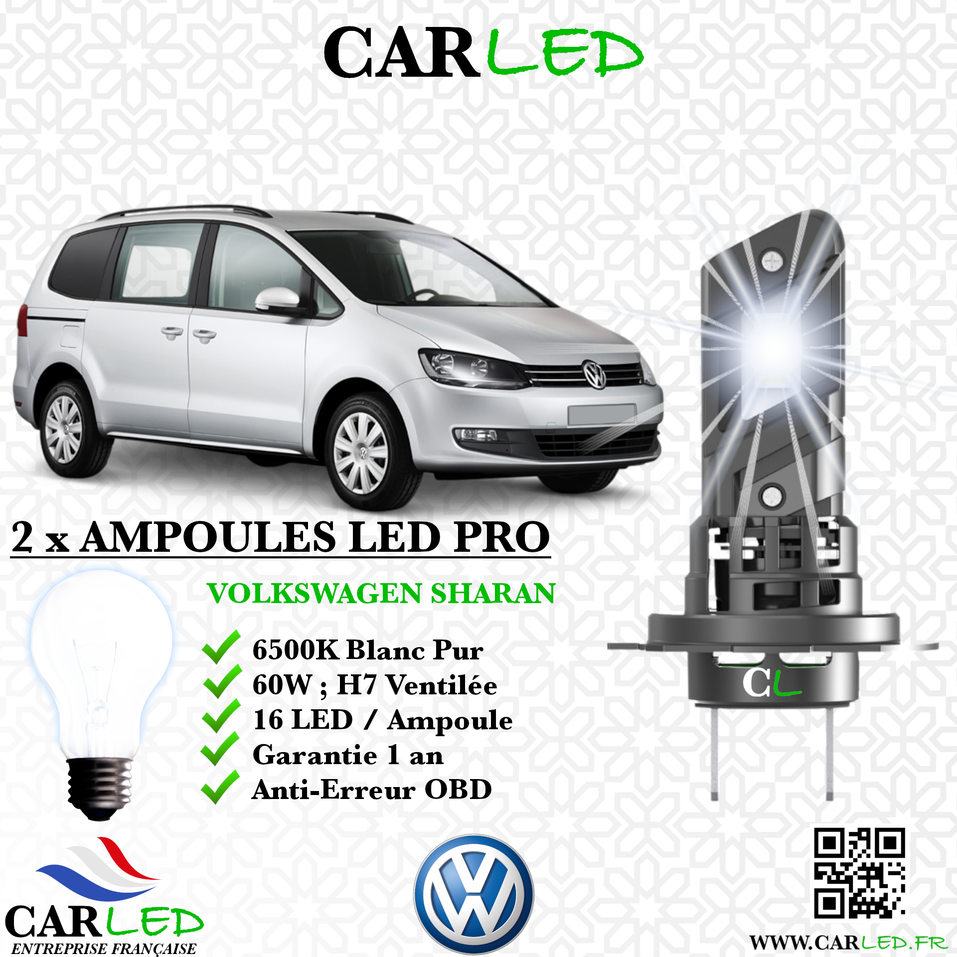 KIT AMPOULE LED VOLKSWAGEN SHARAN