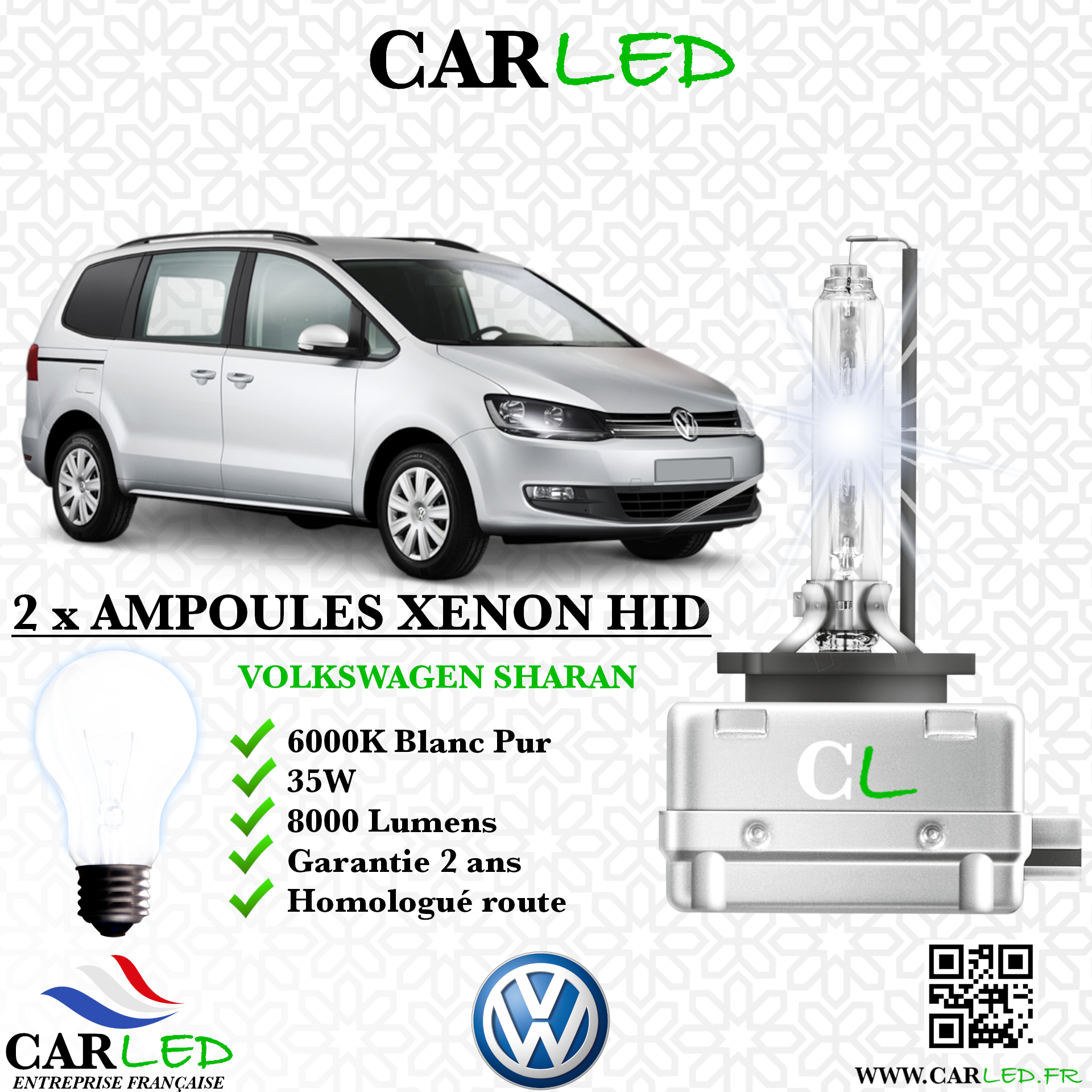 KIT AMPOULE HID XÉNON VOLKSWAGEN SHARAN