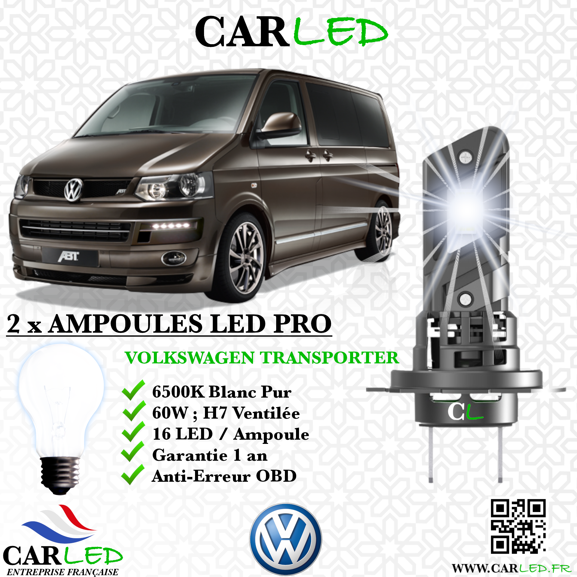 KIT AMPOULE LED VOLKSWAGEN TRANSPORTER