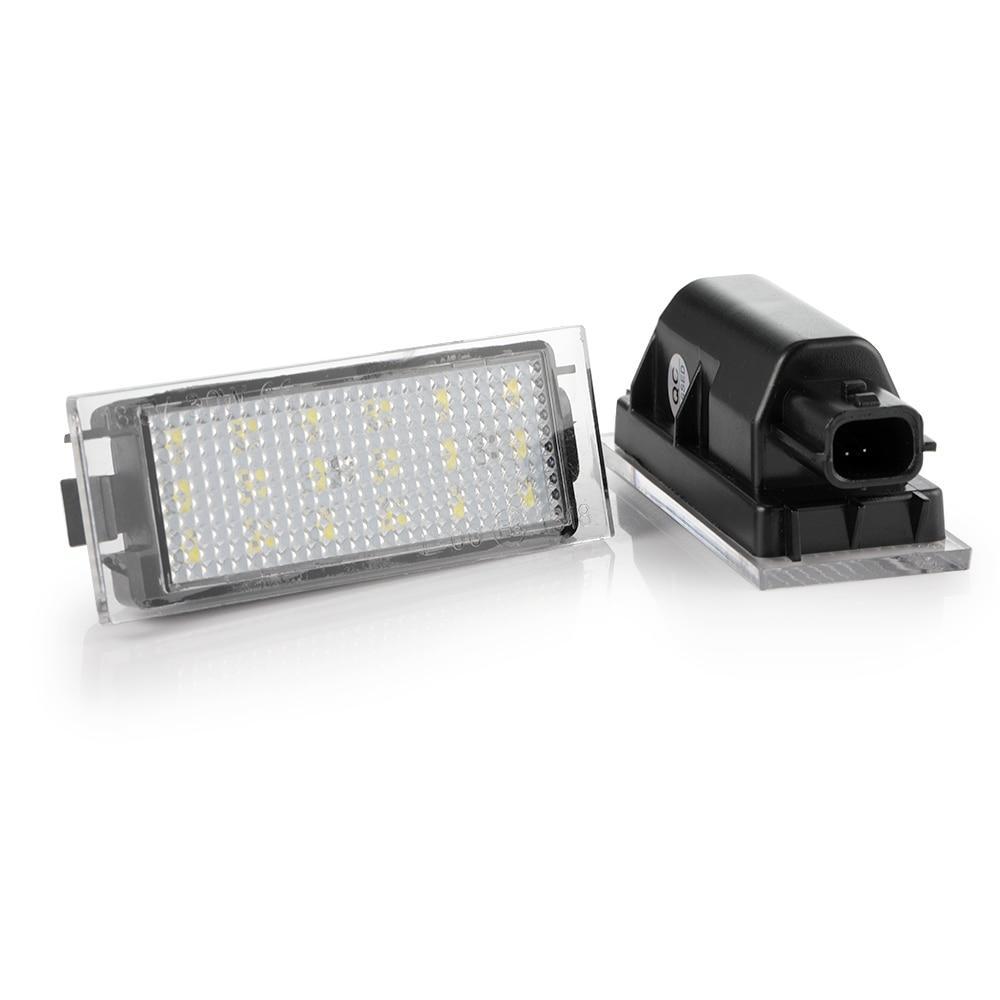 2x Feux de plaque d'immatriculation LED Renault Clio III