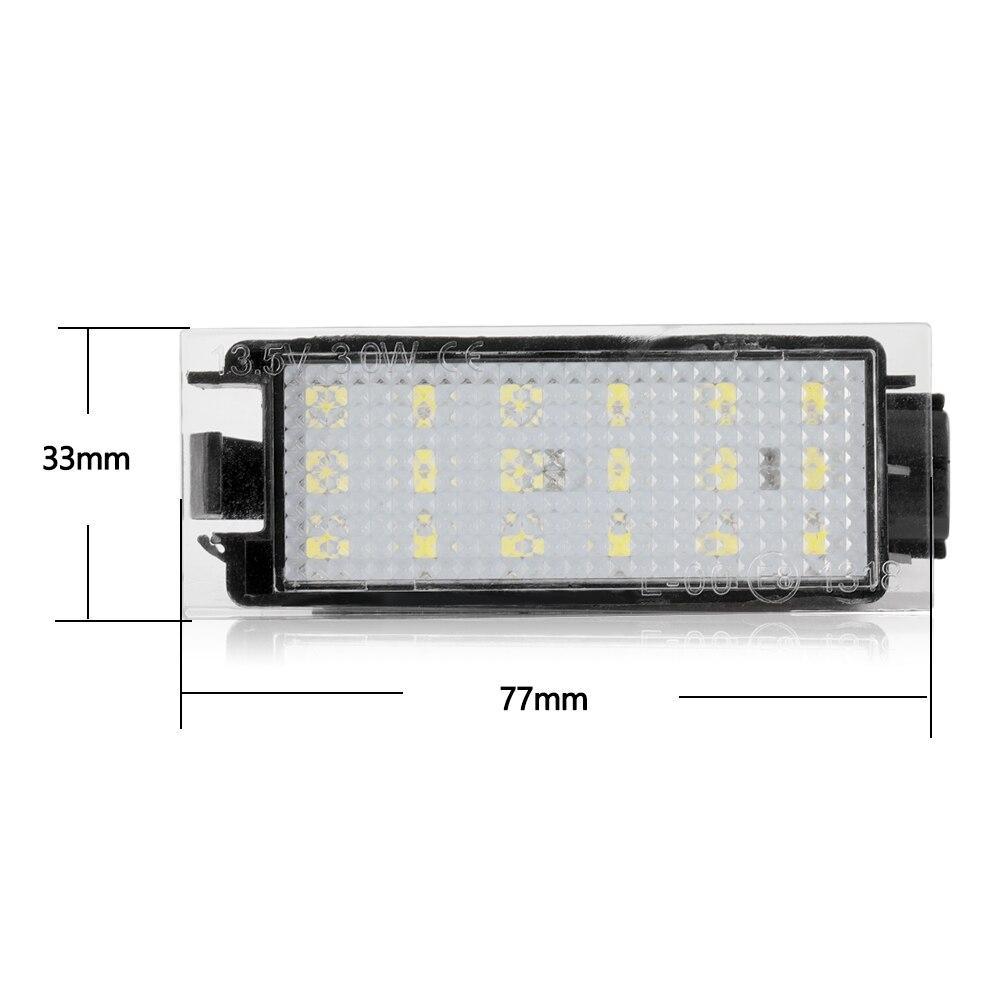 2x Feux de plaque d'immatriculation LED Renault Clio III