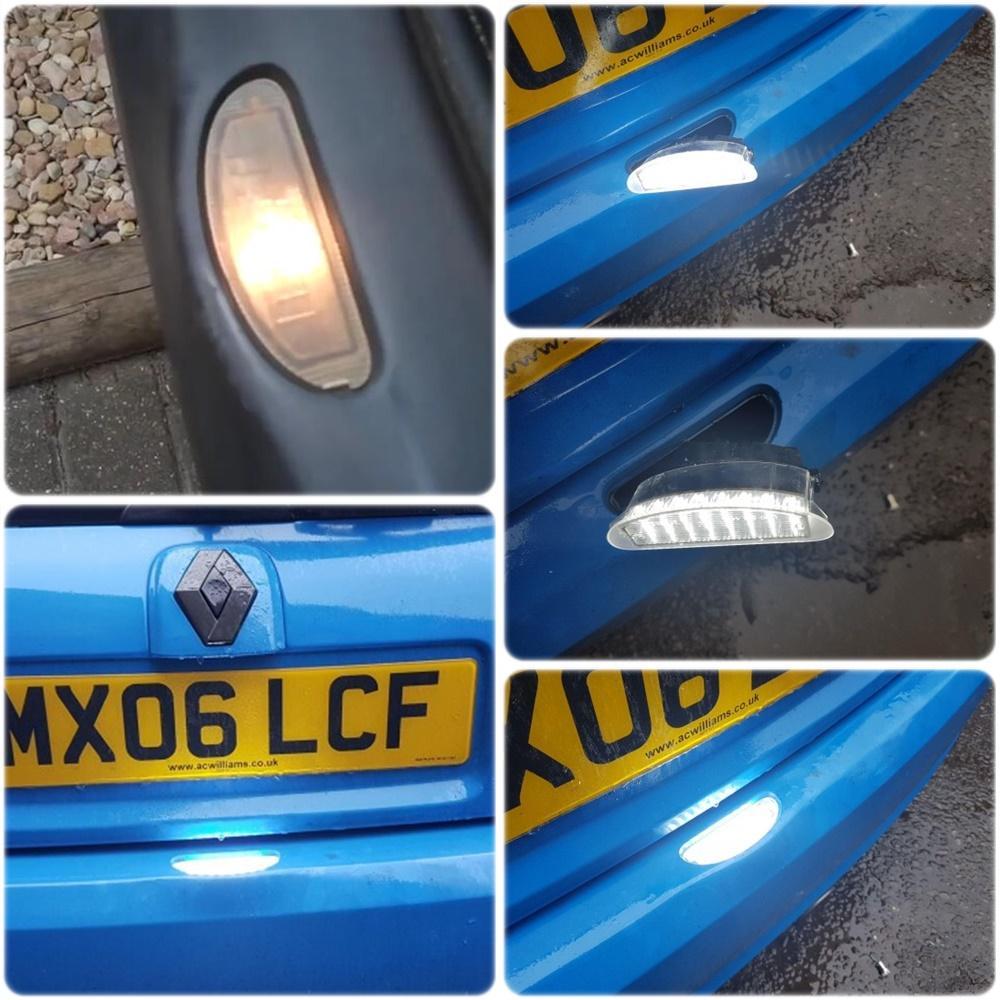 Feux de plaque d'immatriculation LED Renault Twingo I